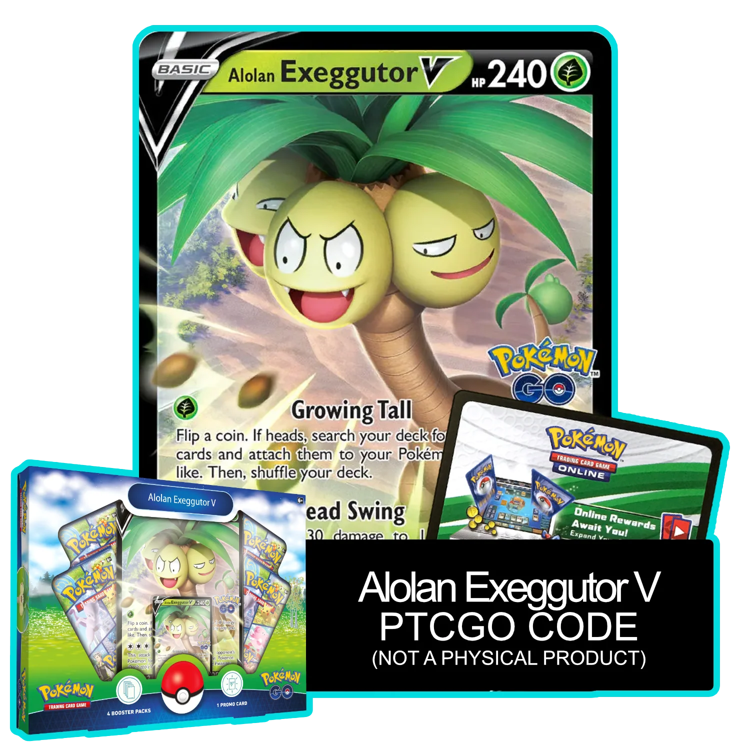 Alolan Exeggutor V SWSH225 PTCGO Code
