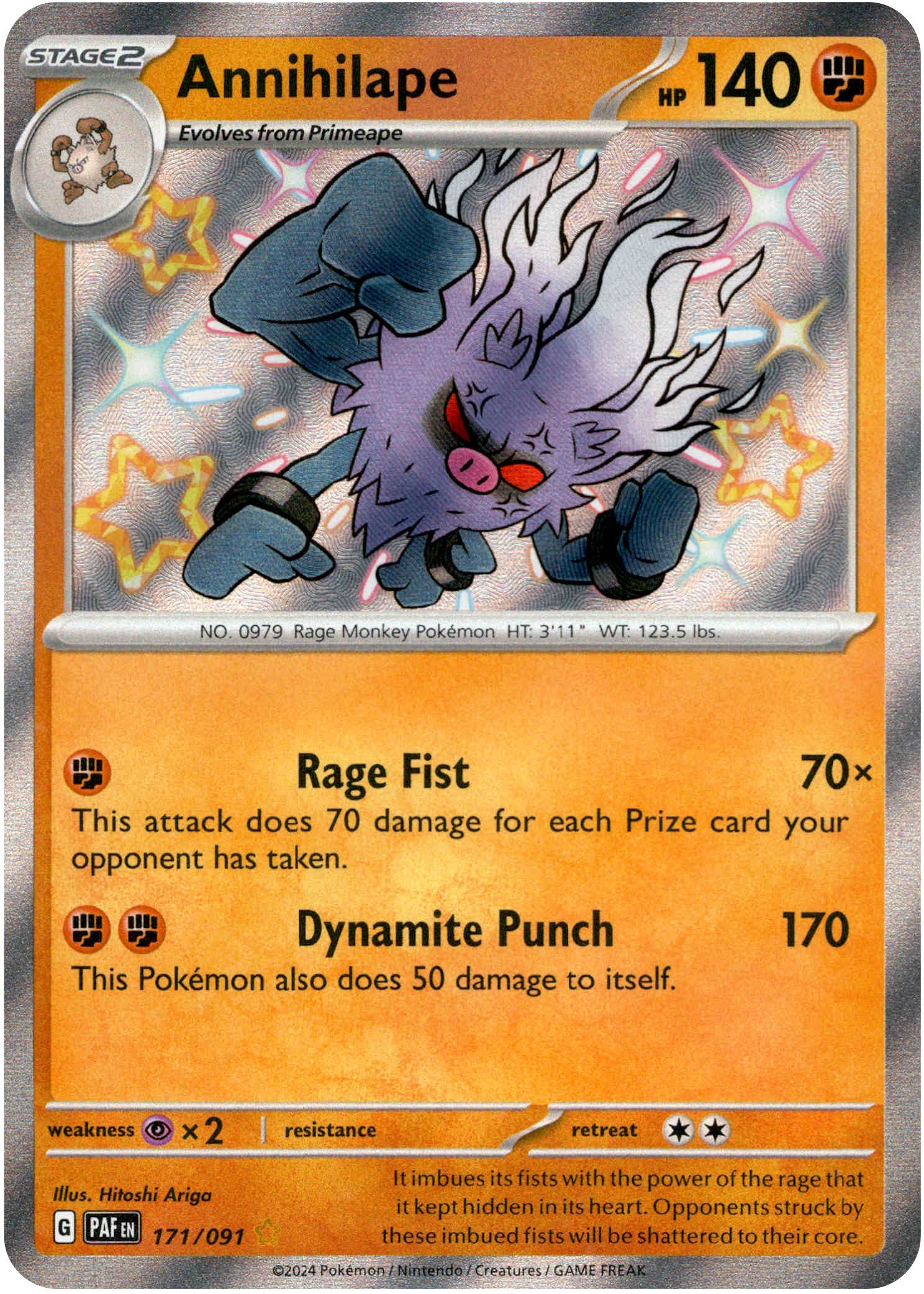 Annihilape - 171/091 - Paldean Fates - Holo