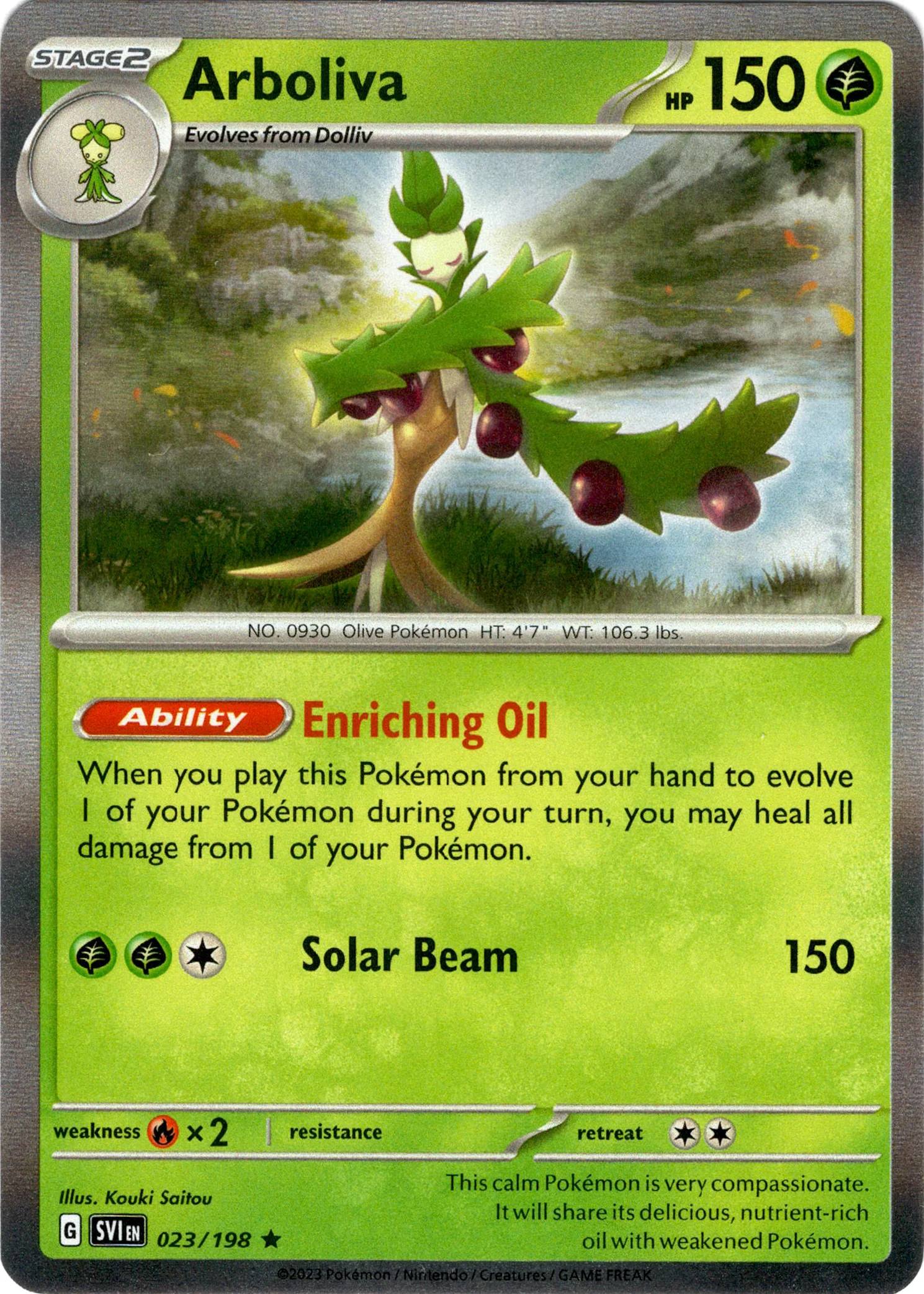 Arboliva - 023/198 - Scarlet & Violet - Holo