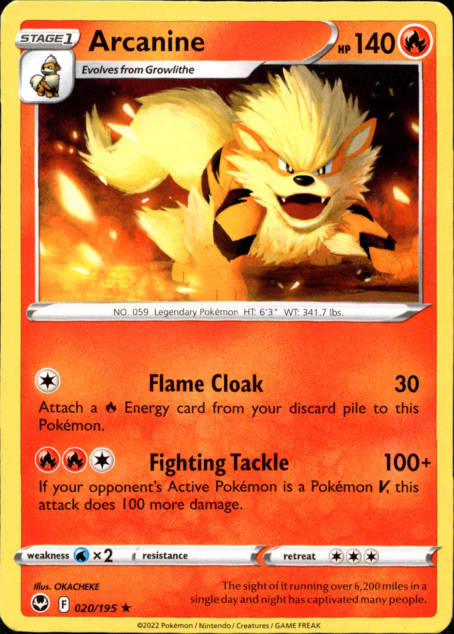 Arcanine - 020/195 - Silver Tempest