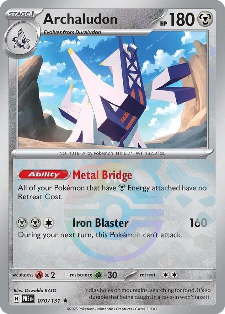 Archaludon (Master Ball Pattern) - 070/131 - Prismatic Evolutions - Holo