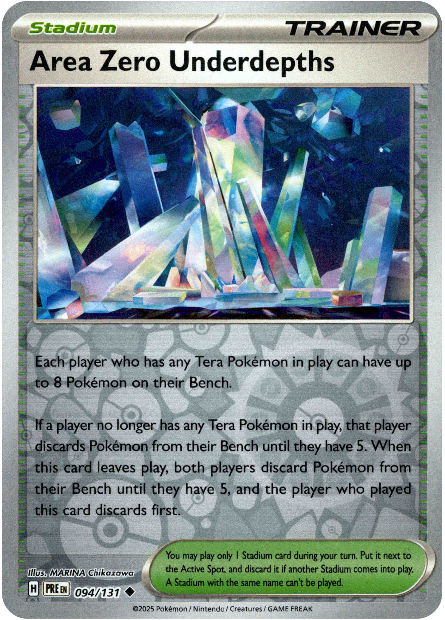 Area Zero Underdepths - 094/131 - Prismatic Evolutions - Reverse Holo