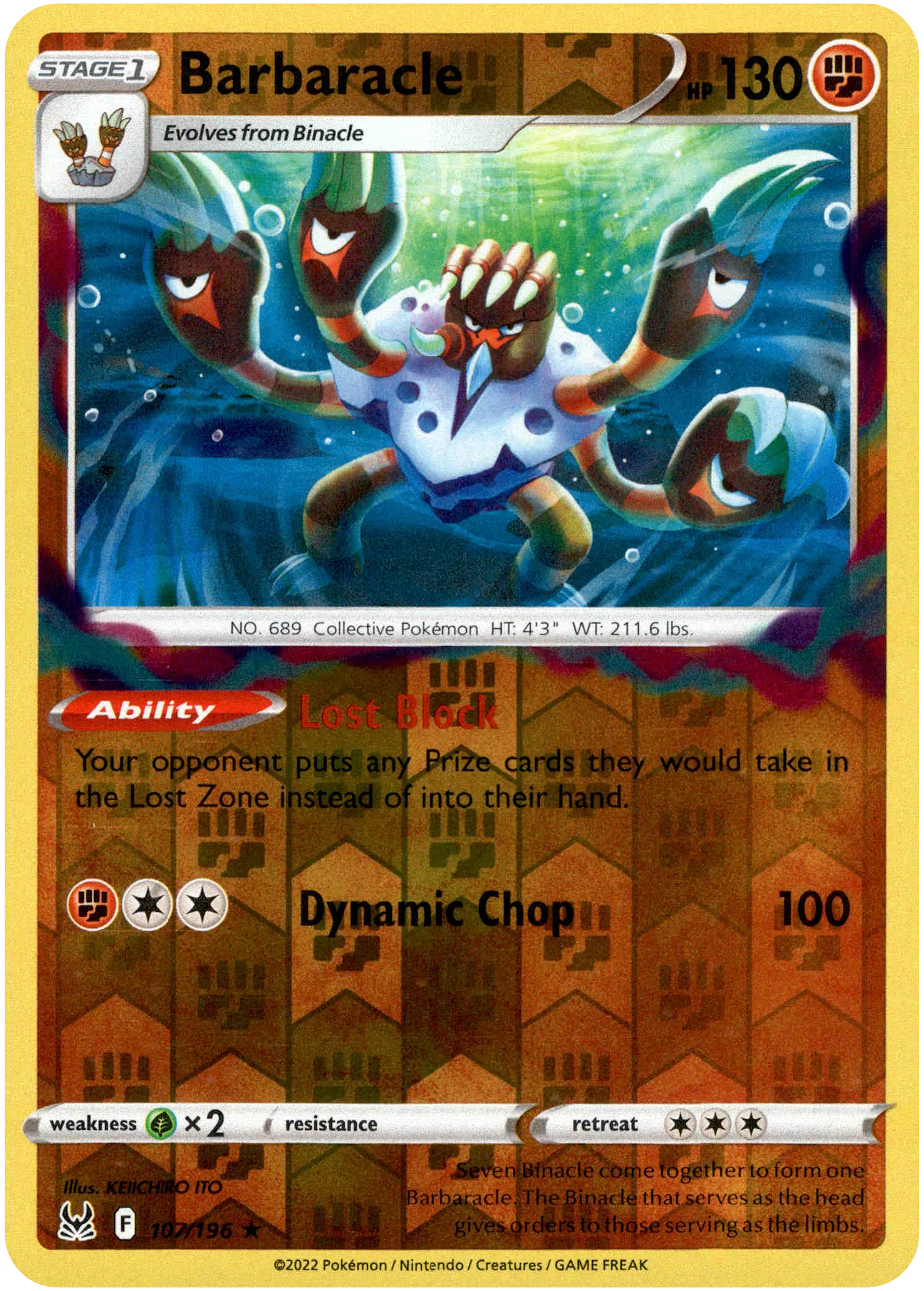 Barbaracle - 107/196 - Lost Origin - Reverse Holo