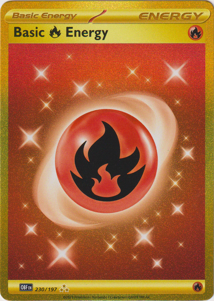 Basic Fire Energy - 230/197 - Obsidian Flames - Holo