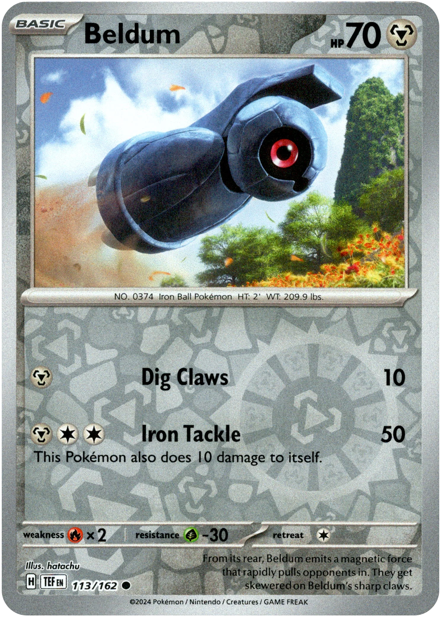 Beldum - 113/162 - Temporal Forces - Reverse Holo
