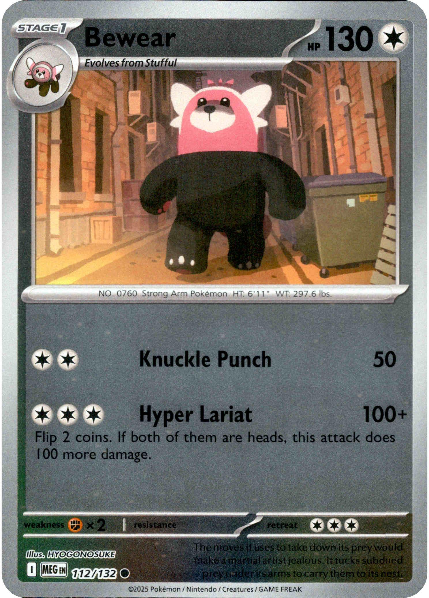 Bewear - 112/132 - Mega Evolution - Reverse Holo