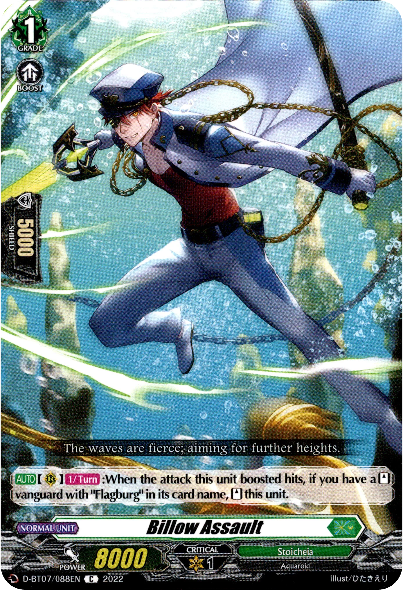 Billow Assault - D-BT07/088EN - Raging Flames Against Emerald Storm