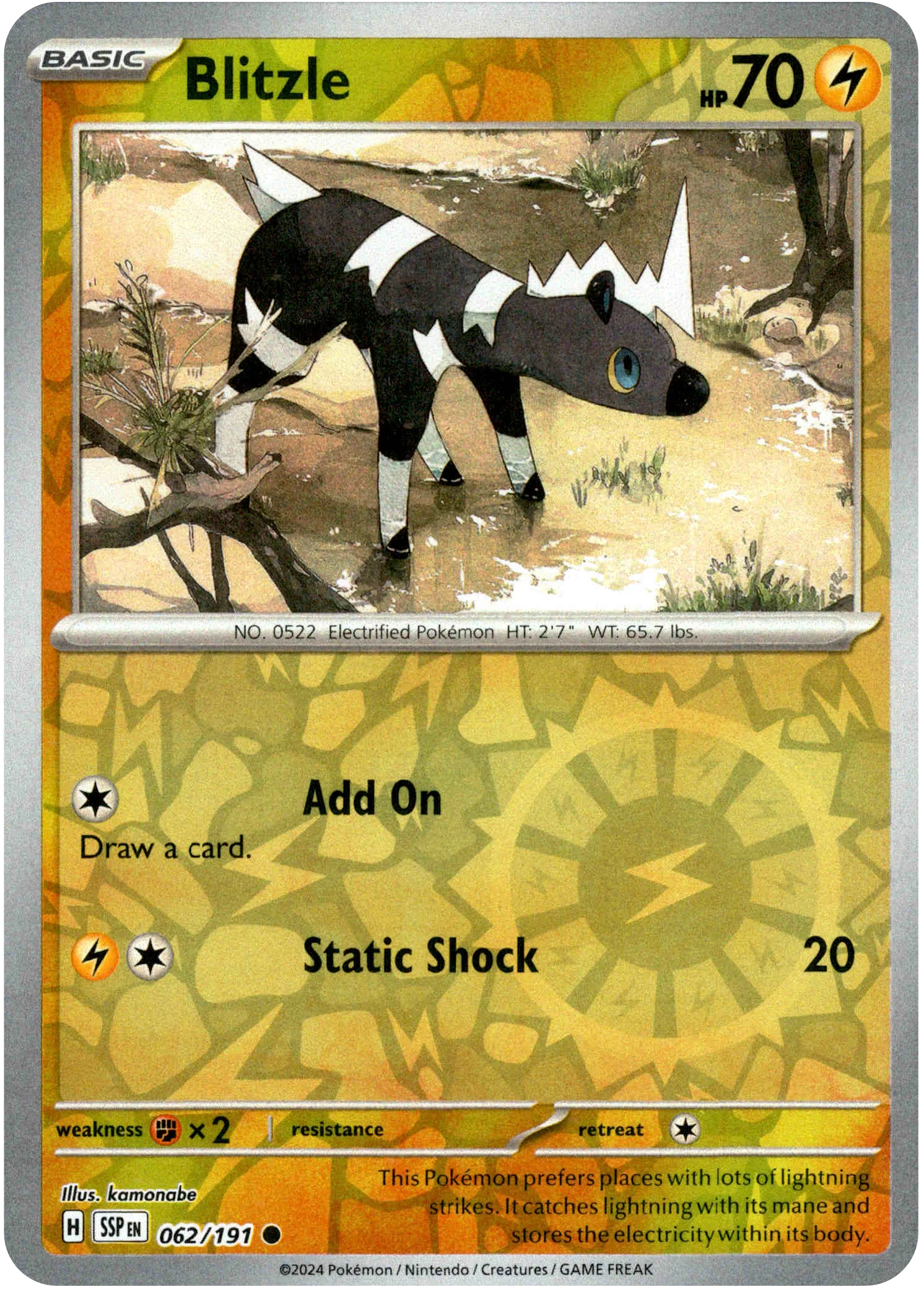 Blitzle - 062/191 - Surging Sparks - Reverse Holo