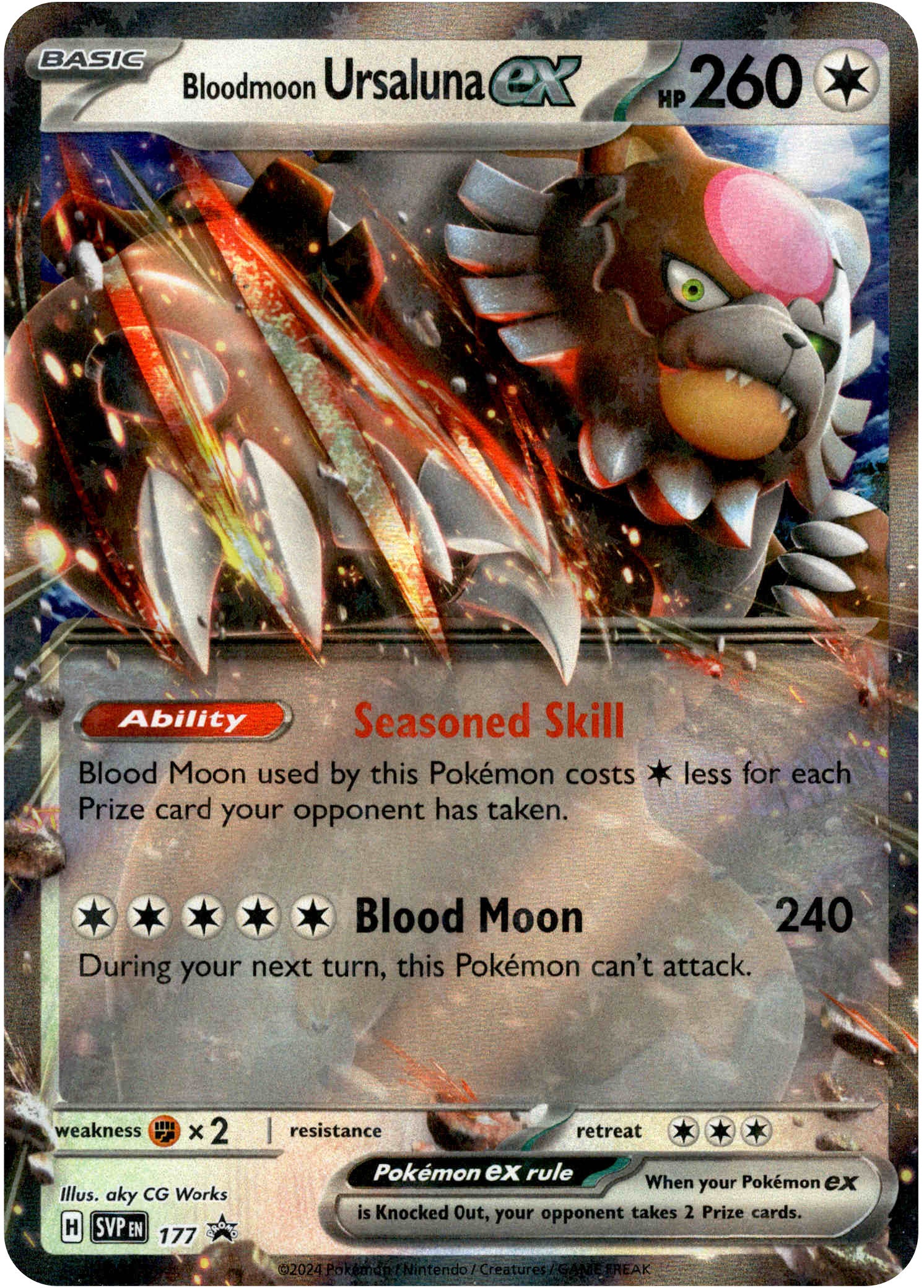 Bloodmoon Ursaluna ex - SVP177 - Scarlet & Violet Promo