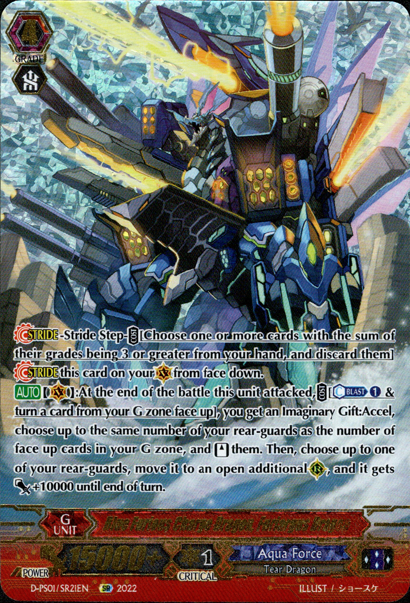 Blue Furious Charge Dragon, Furiargus Dragon - D-PS01/SR21EN - P Clan Collection 2022