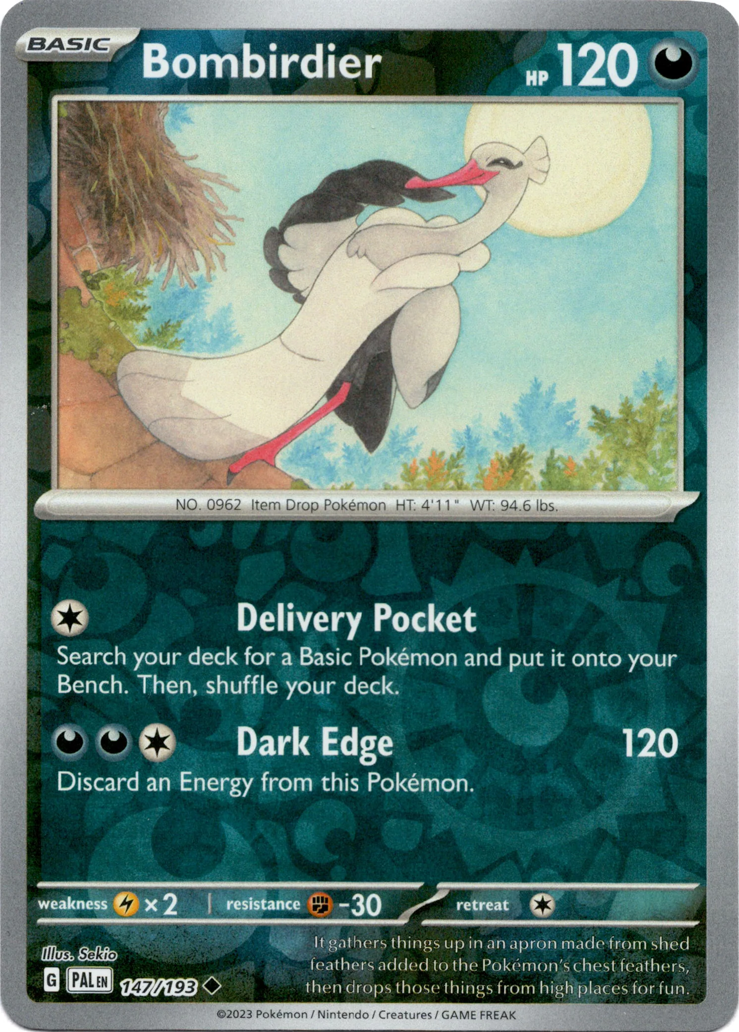 Bombirdier - 147/193 - Paldea Evolved - Reverse Holo