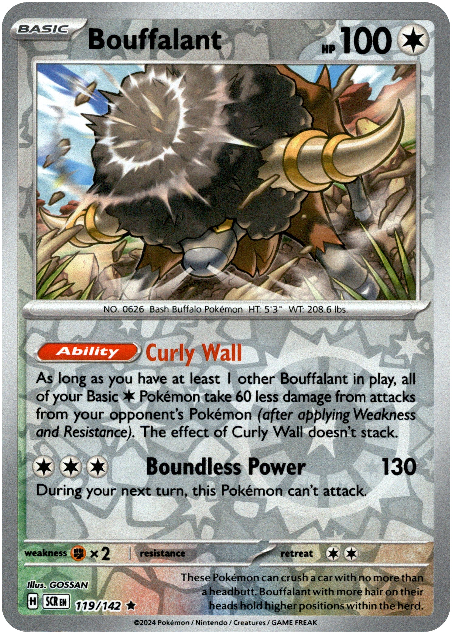 Bouffalant - 119/142 - Stellar Crown - Reverse Holo