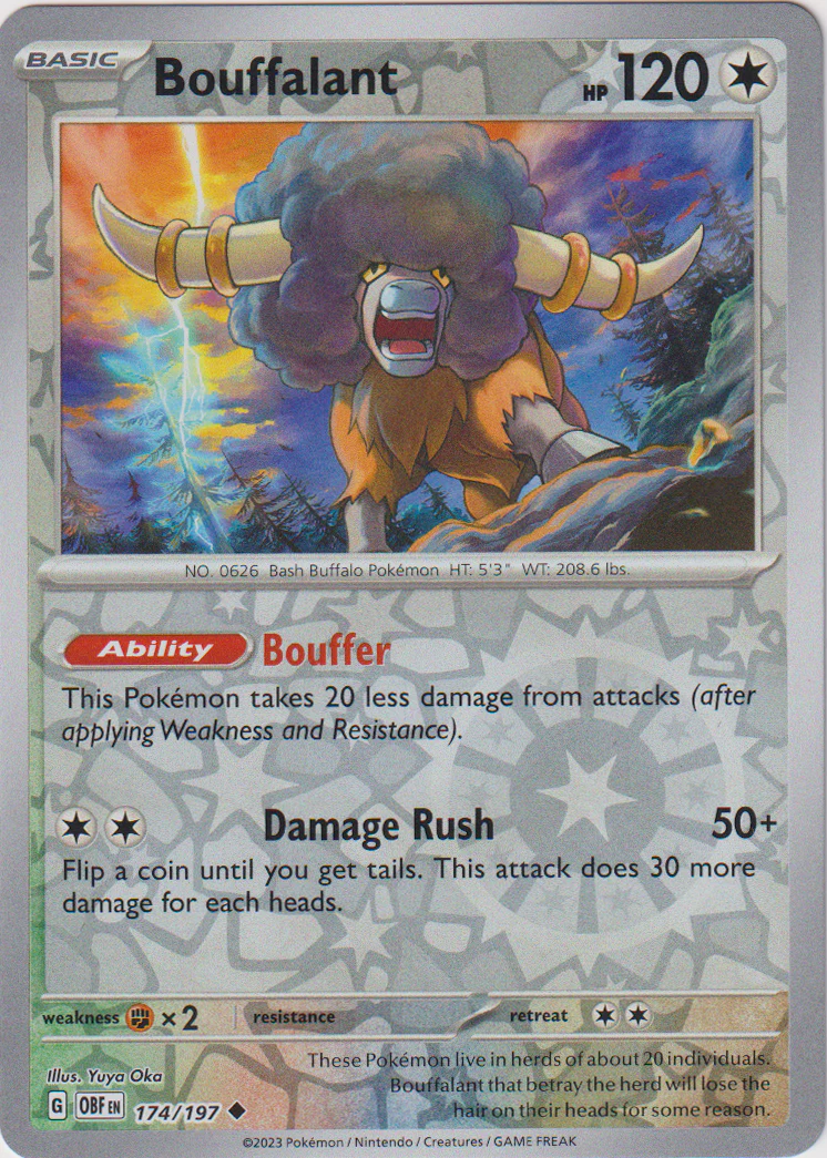 Bouffalant - 174/197 - Obsidian Flames - Reverse Holo