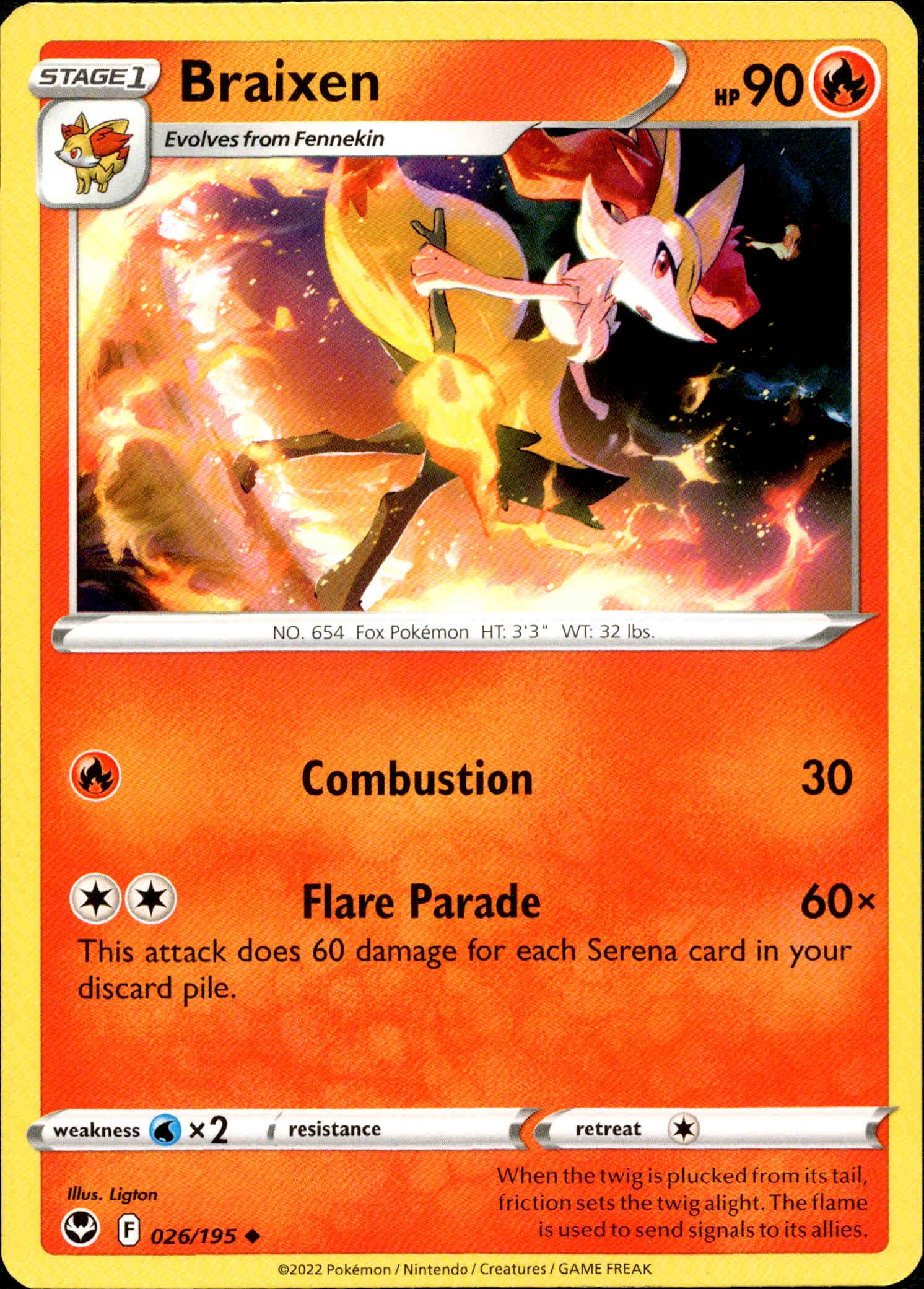 Braixen - 026/195 - Silver Tempest