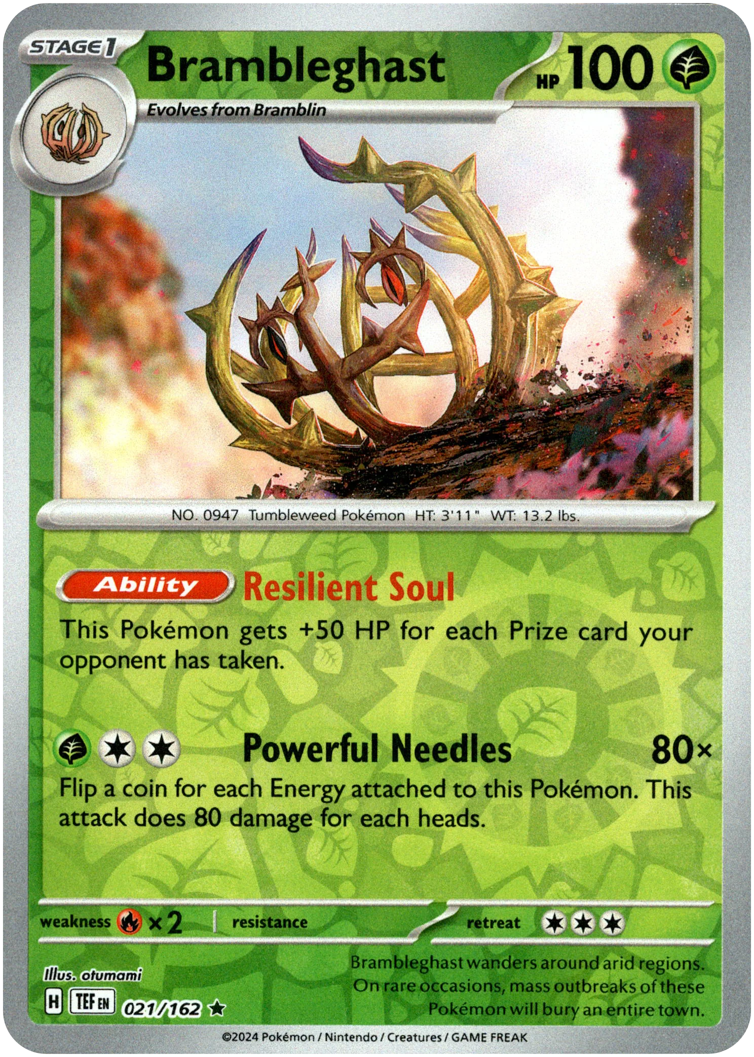 Brambleghast - 021/162 - Temporal Forces - Reverse Holo