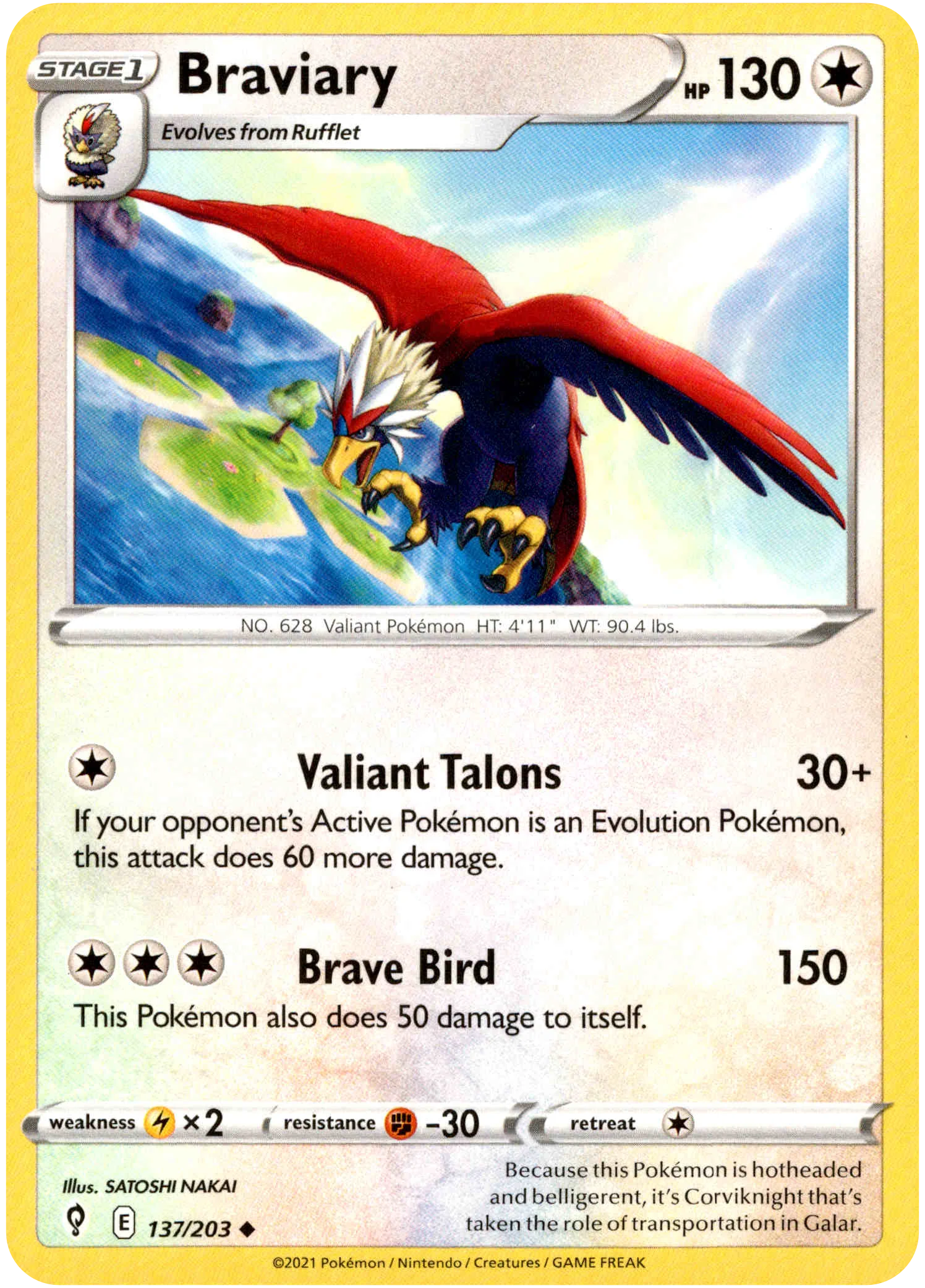 Braviary - 137/203 - Evolving Skies