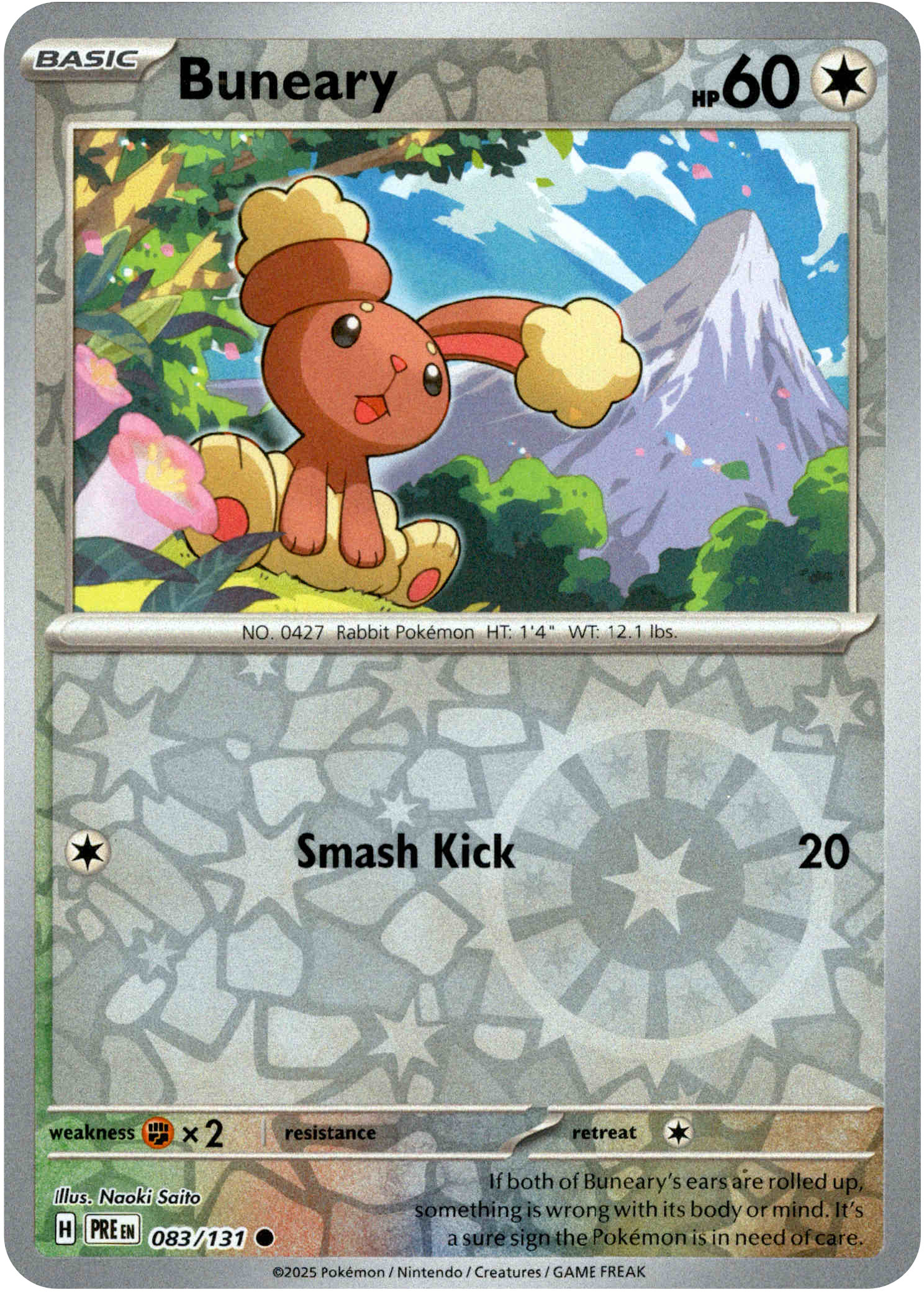 Buneary - 083/131 - Prismatic Evolutions - Reverse Holo