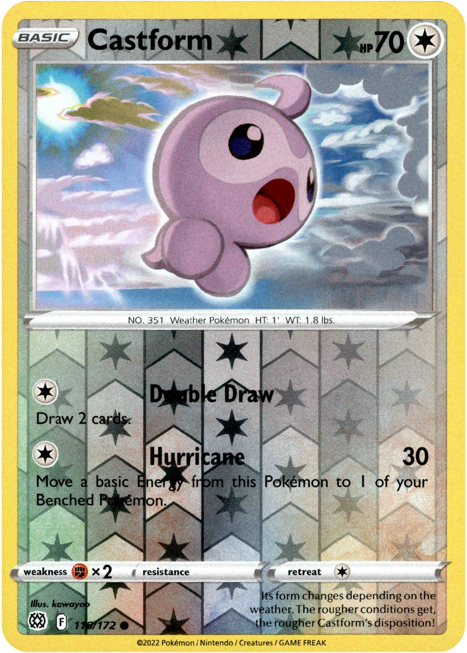 Castform - 116/172 - Brilliant Stars - Reverse Holo