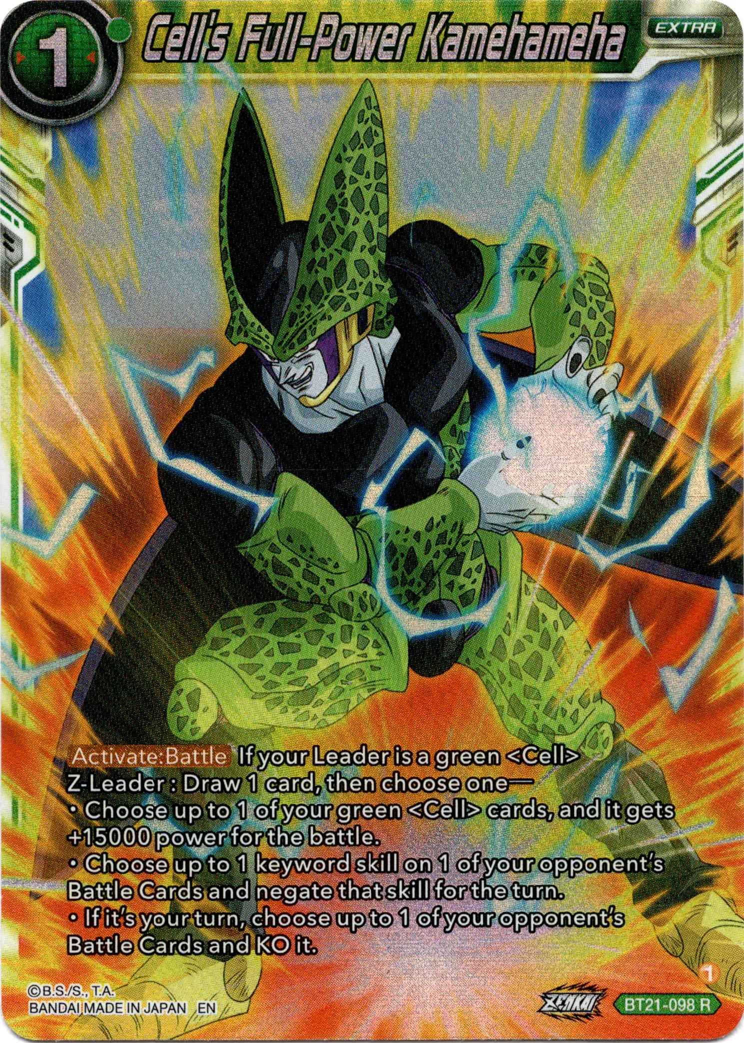 Cell's Full-Power Kamehameha - BT21-098 - Wild Resurgence - Foil