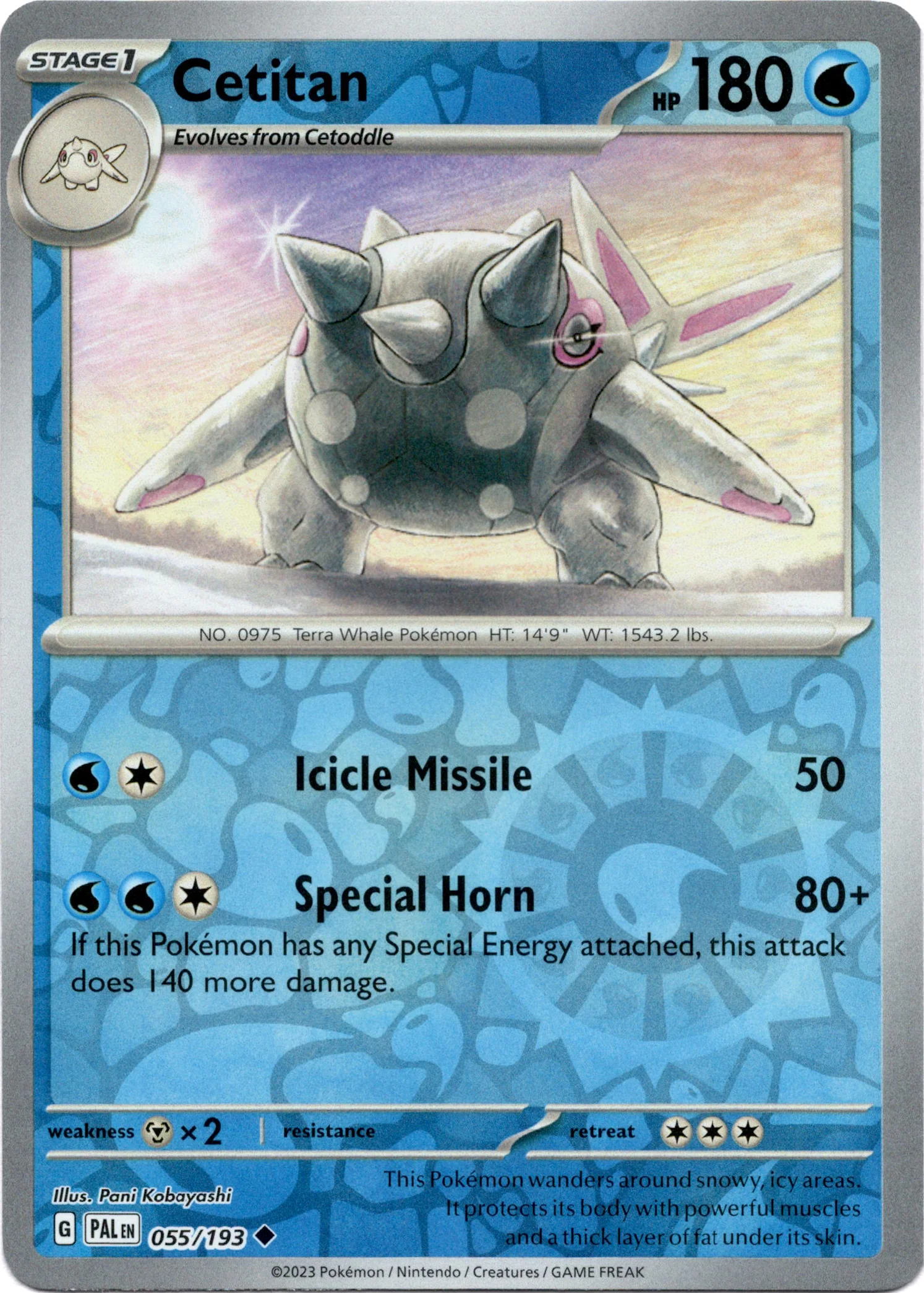 Cetitan - 055/193 - Paldea Evolved - Reverse Holo
