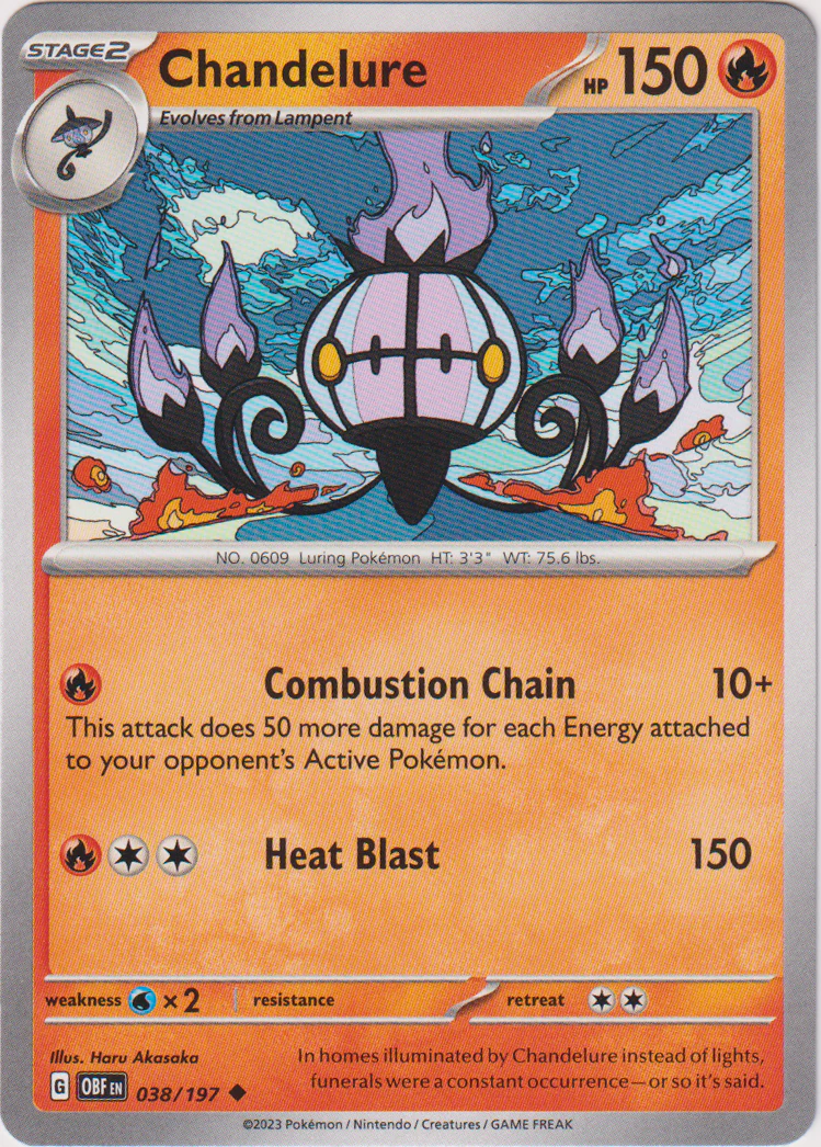Chandelure - 038/197 - Obsidian Flames