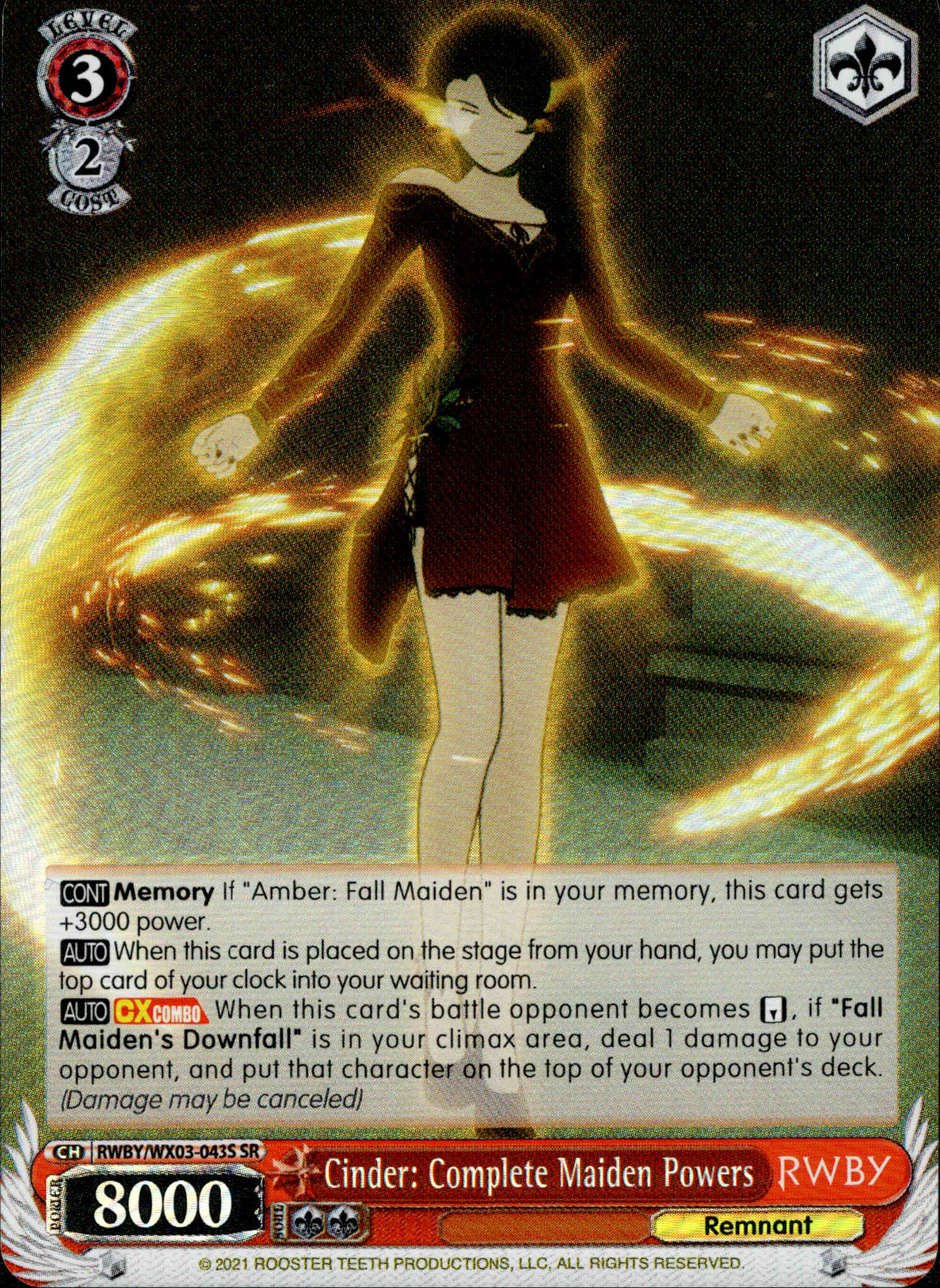 Cinder: Complete Maiden Powers - RWBY/WX03-043S - RWBY