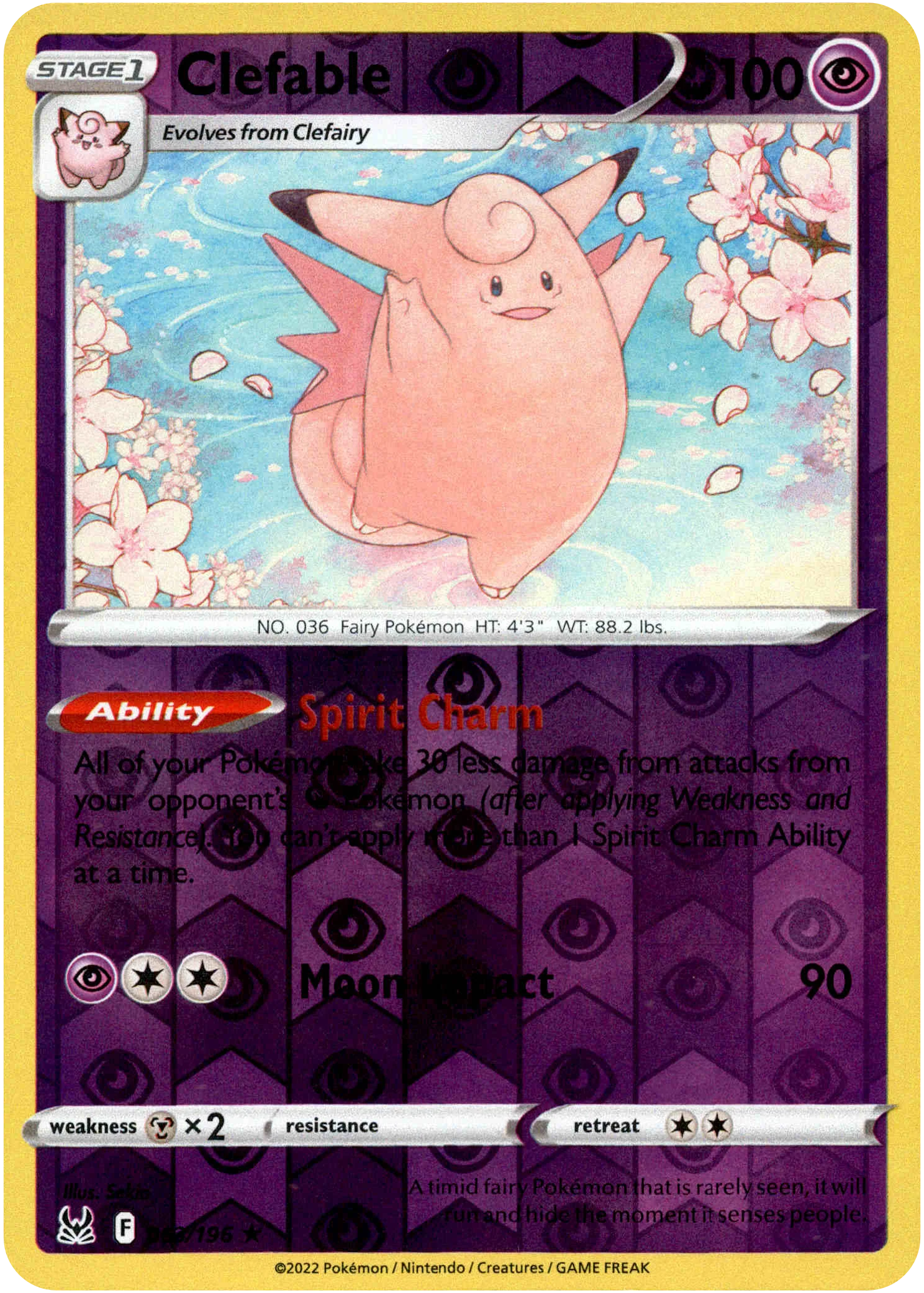 Clefable - 063/196 - Lost Origin - Reverse Holo