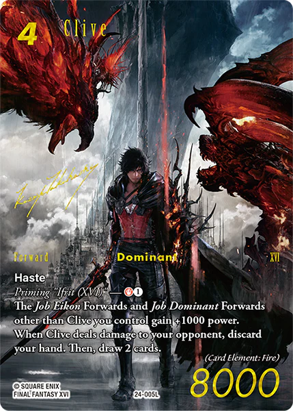 Clive Full Art (Signature) - 24-005L - Hidden Legends - Foil
