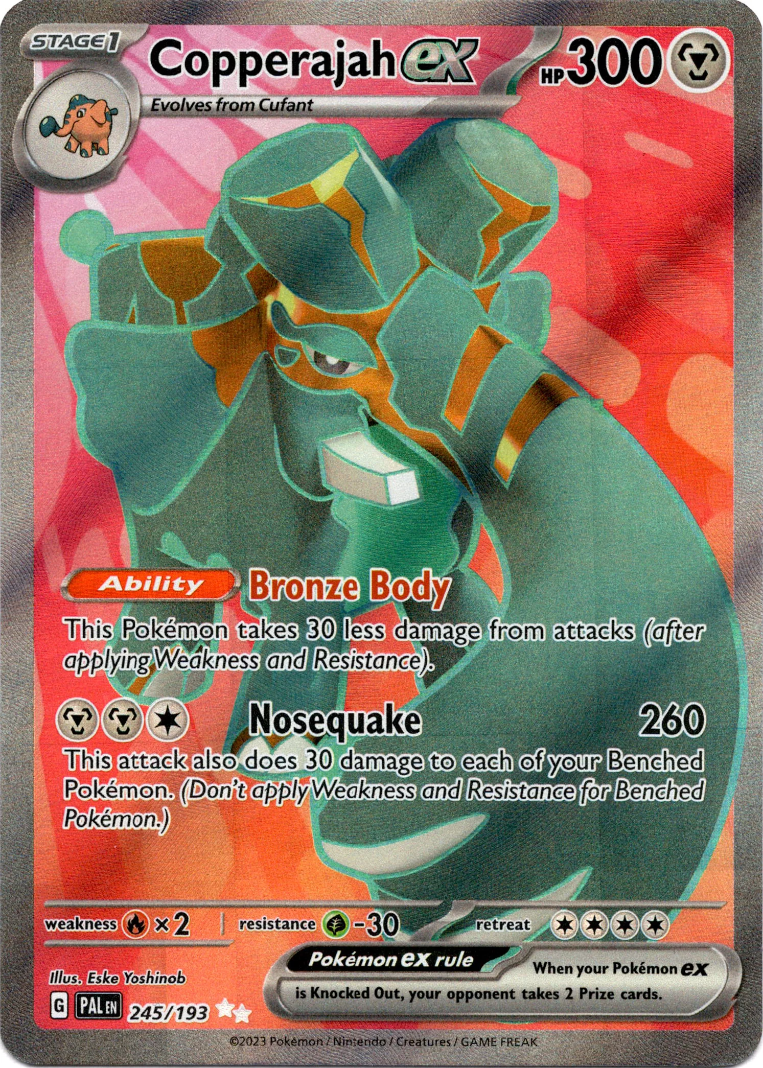 Copperajah ex - 245/193 - Paldea Evolved - Holo