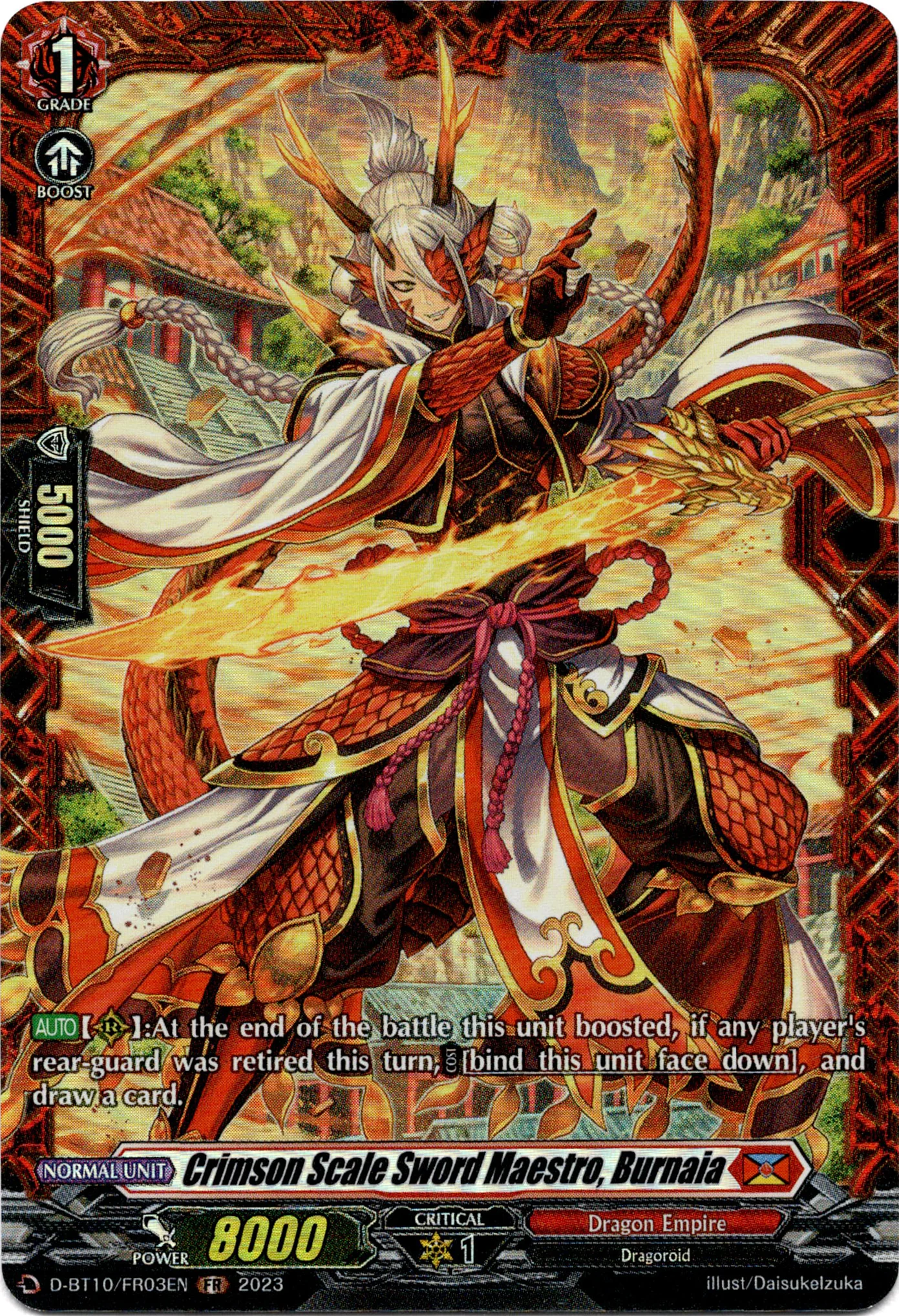 Crimson Scale Sword Maestro, Burnaia - D-BT10/FR03EN - Dragon Masquerade