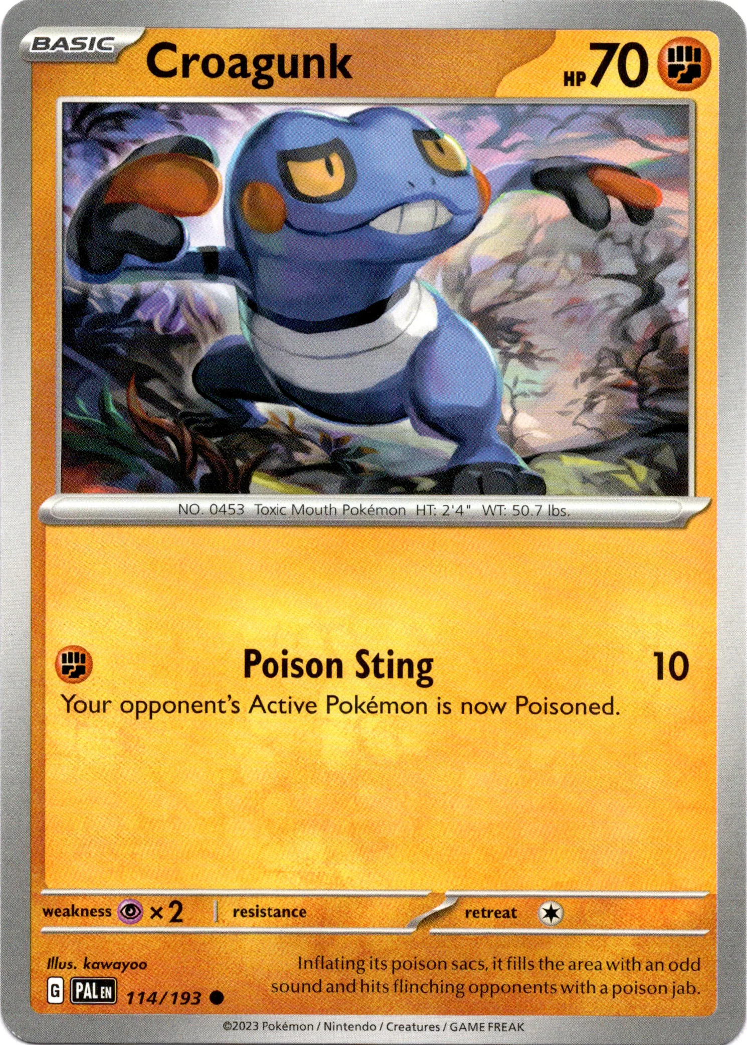 Croagunk - 114/193 - Paldea Evolved