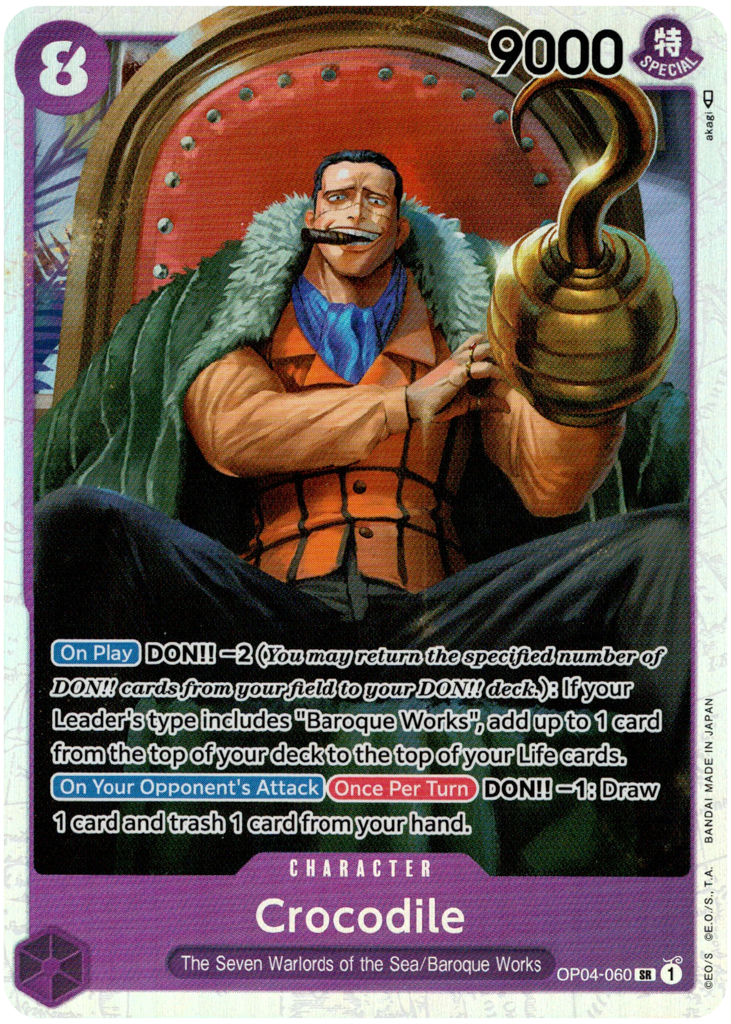 Crocodile - OP04-060 SR - Kingdoms of Intrigue - Foil