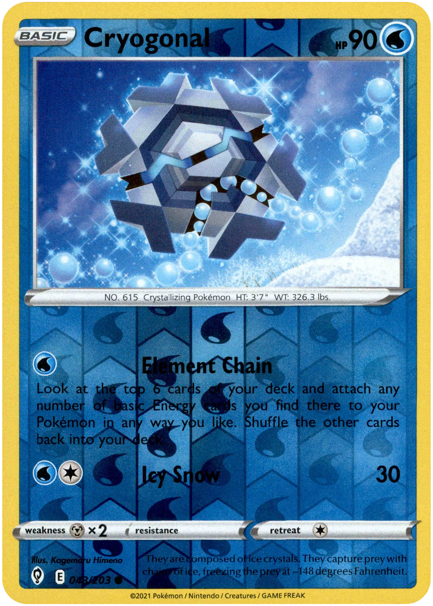 Cryogonal - 043/203 - Evolving Skies - Reverse Holo