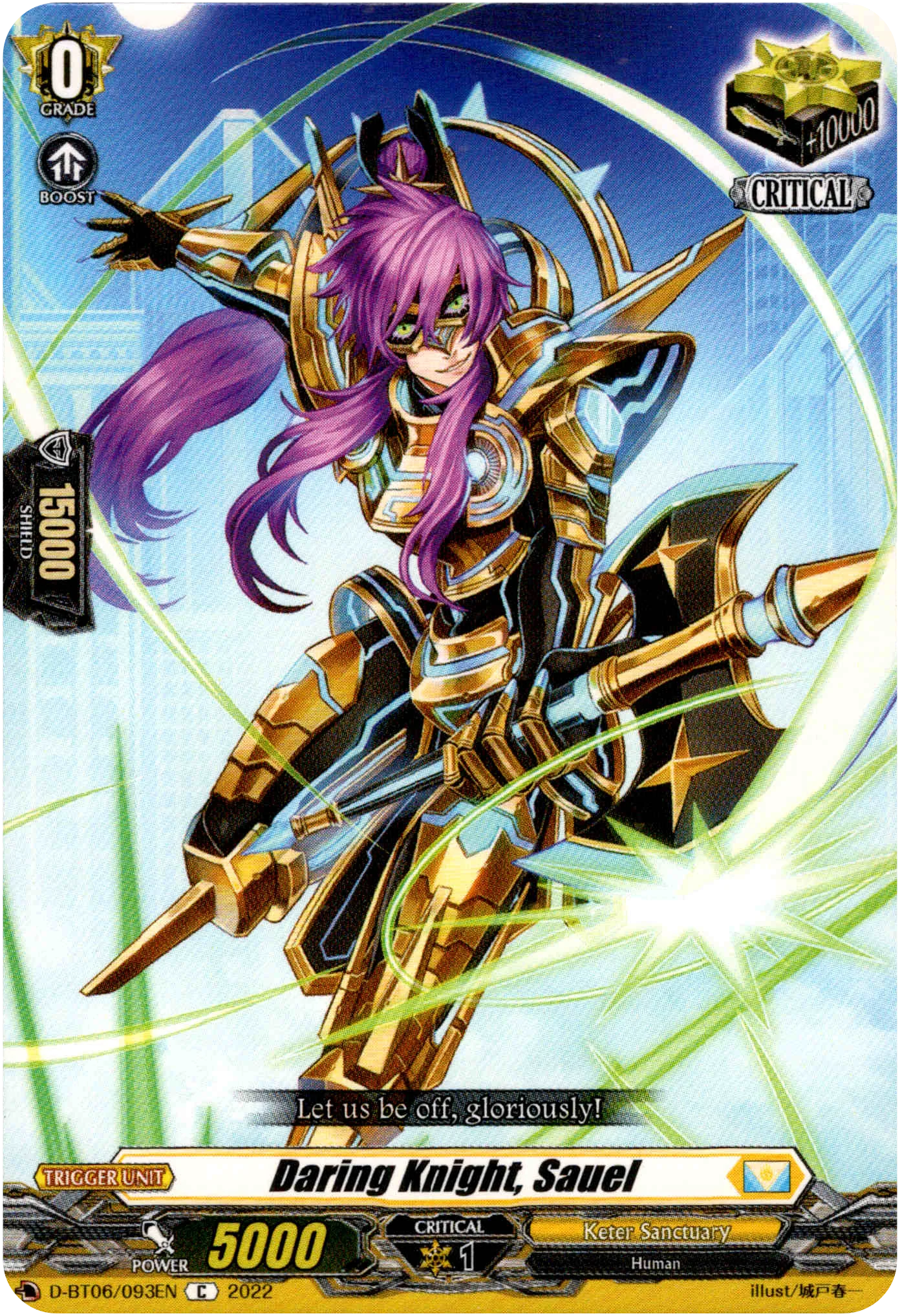 Daring Knight, Sauel - D-BT06/093EN - Blazing Dragon Reborn