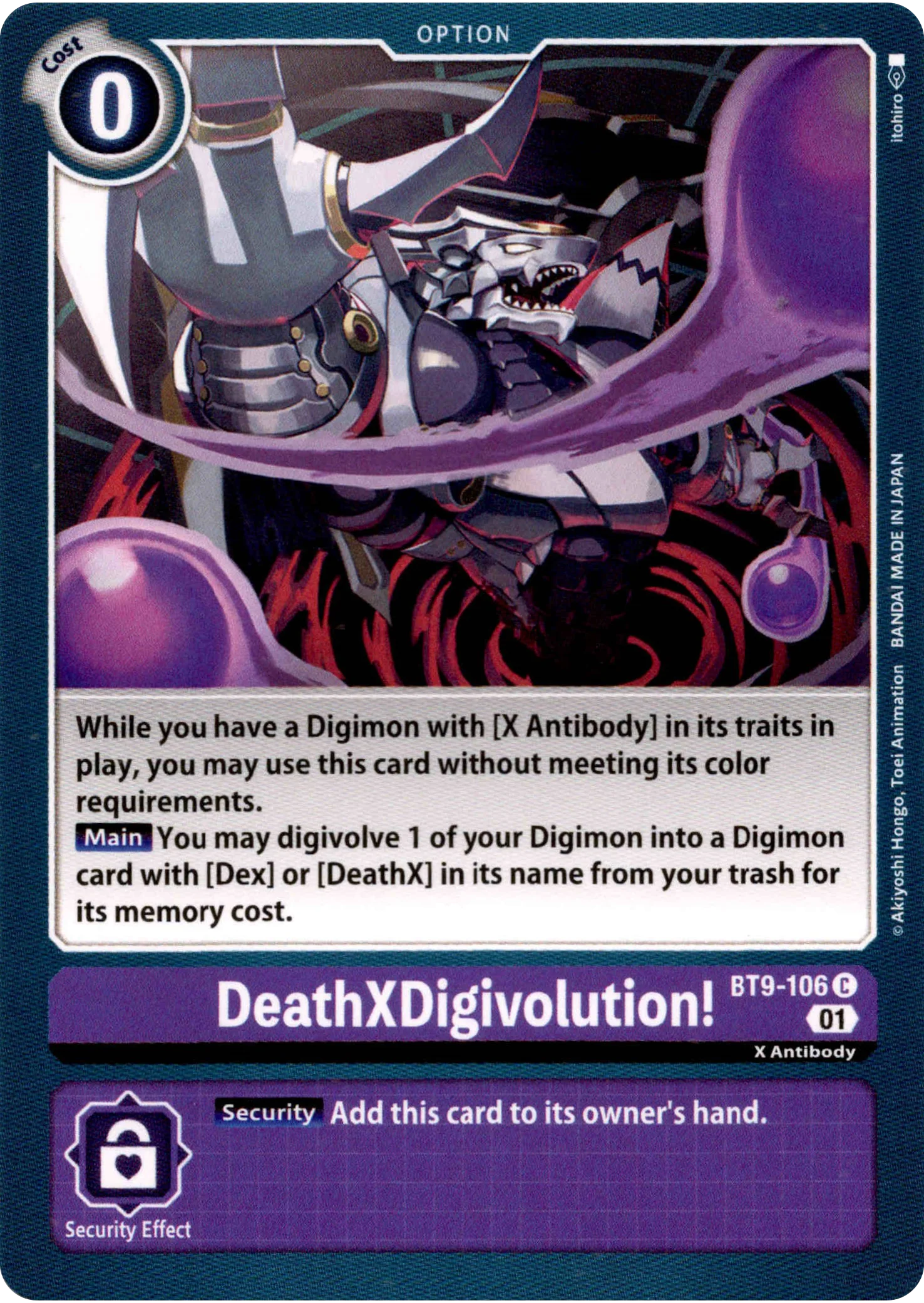 DeathXDigivolution! - BT9-106 C - X Record