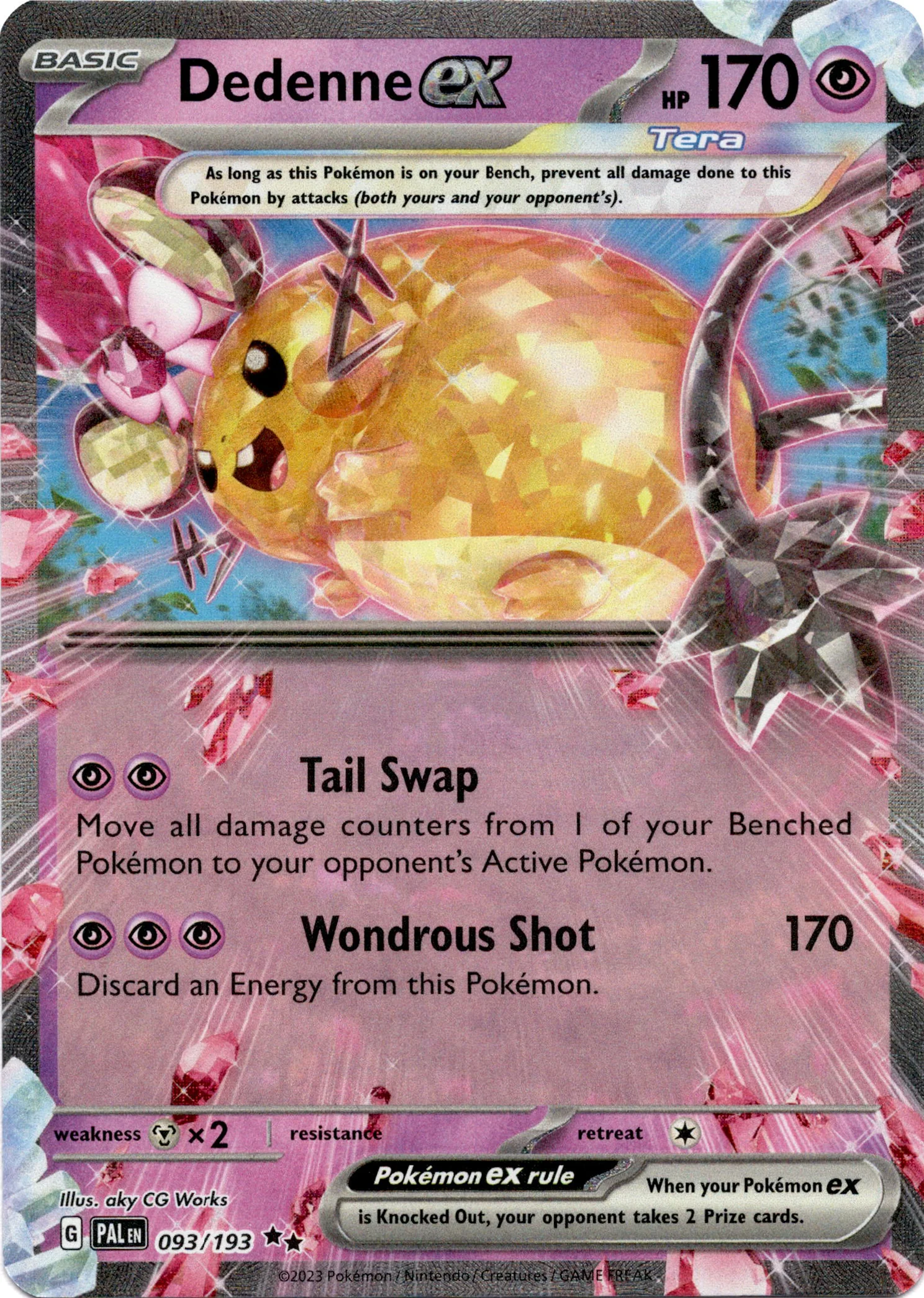Dedenne ex - 093/193 - Paldea Evolved - Holo