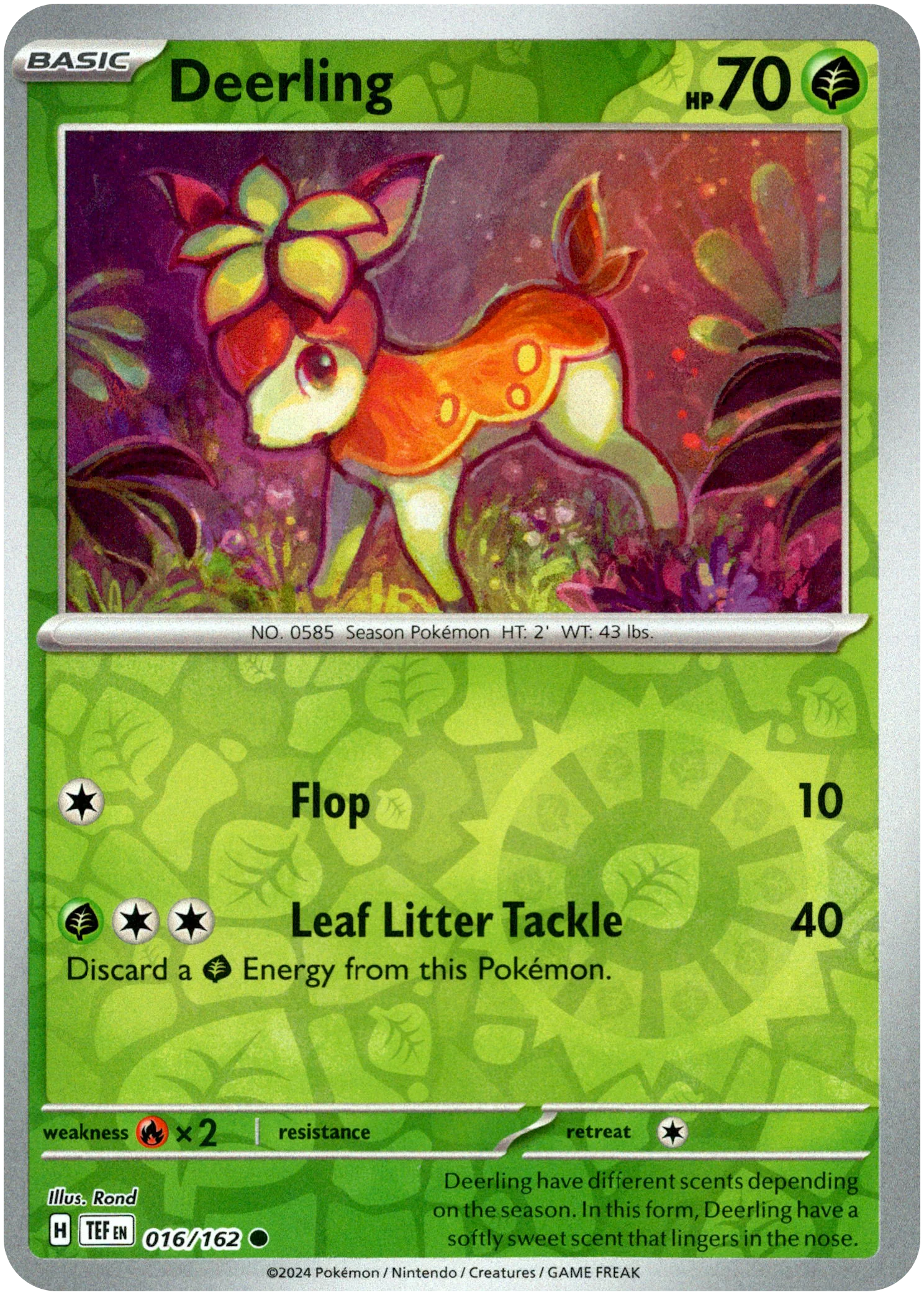 Deerling - 016/162 - Temporal Forces - Reverse Holo