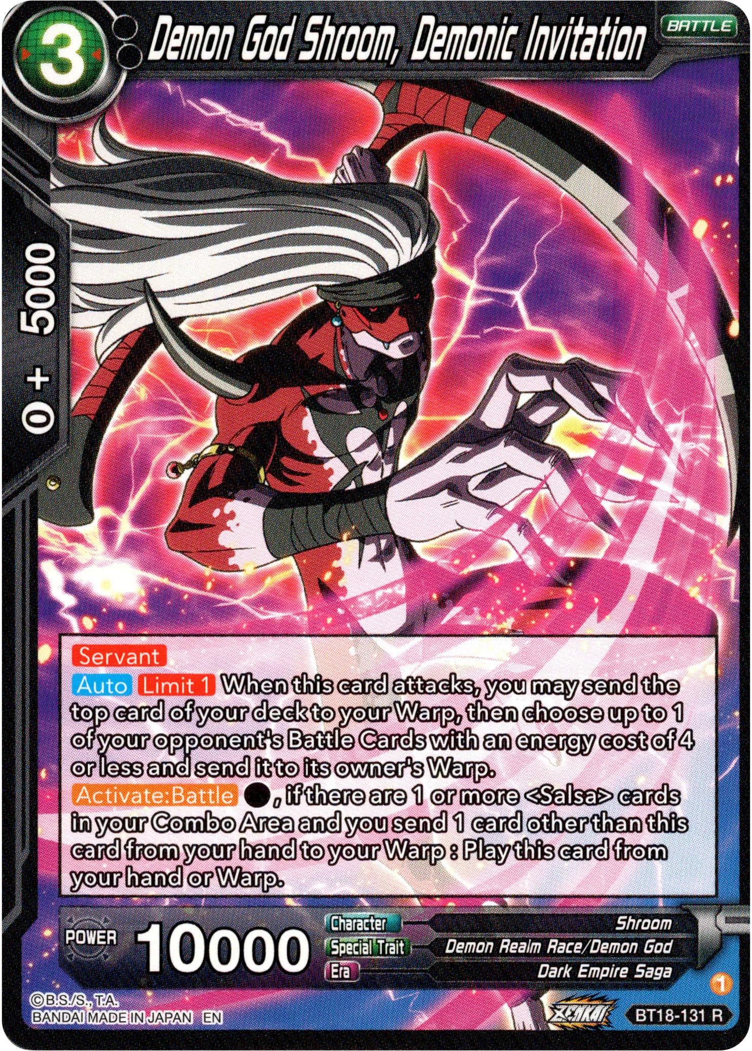 Demon God Shroom, Demonic Invitation - BT18-131 - Dawn of the Z-Legends
