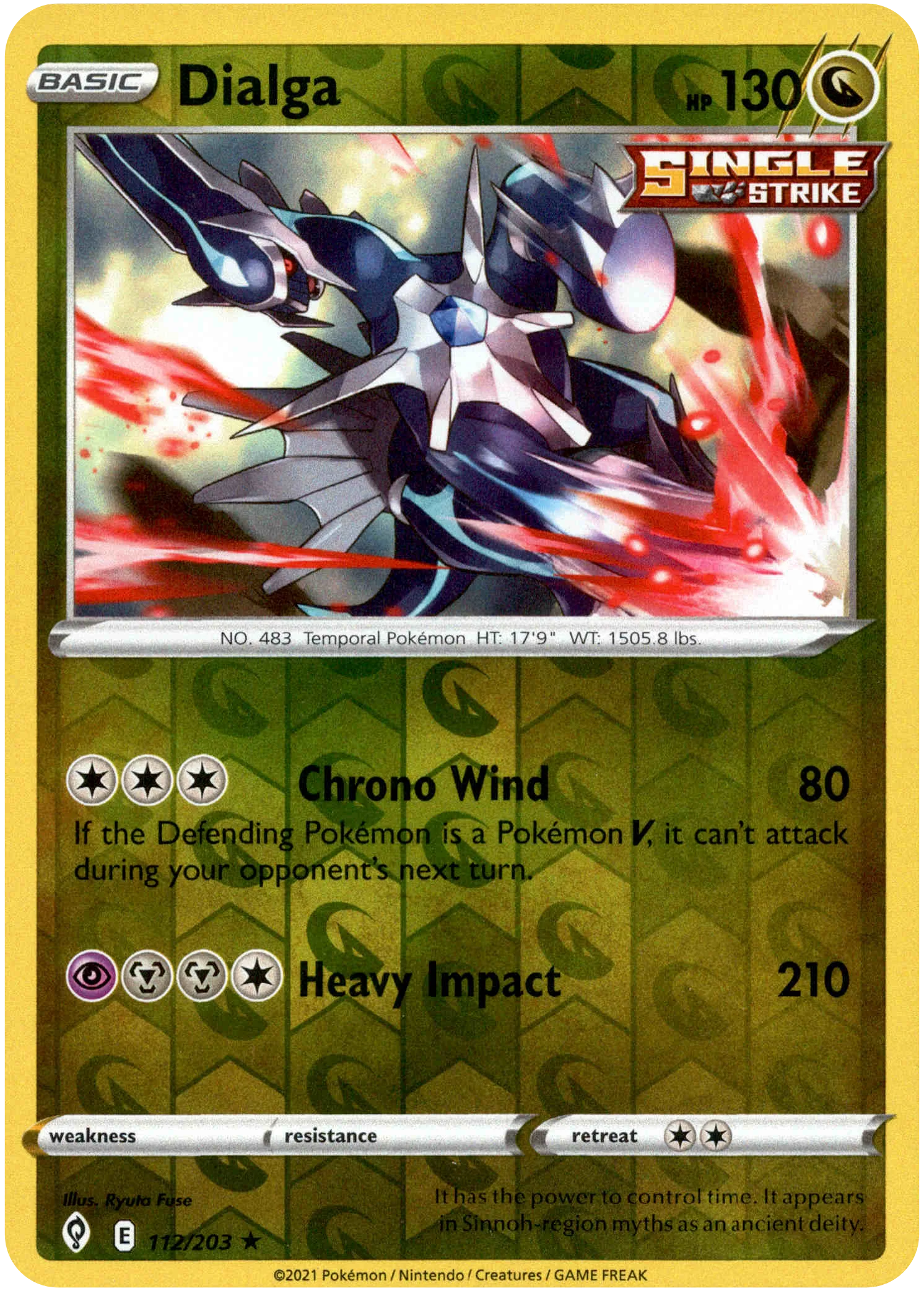 Dialga - 112/203 - Evolving Skies - Reverse Holo