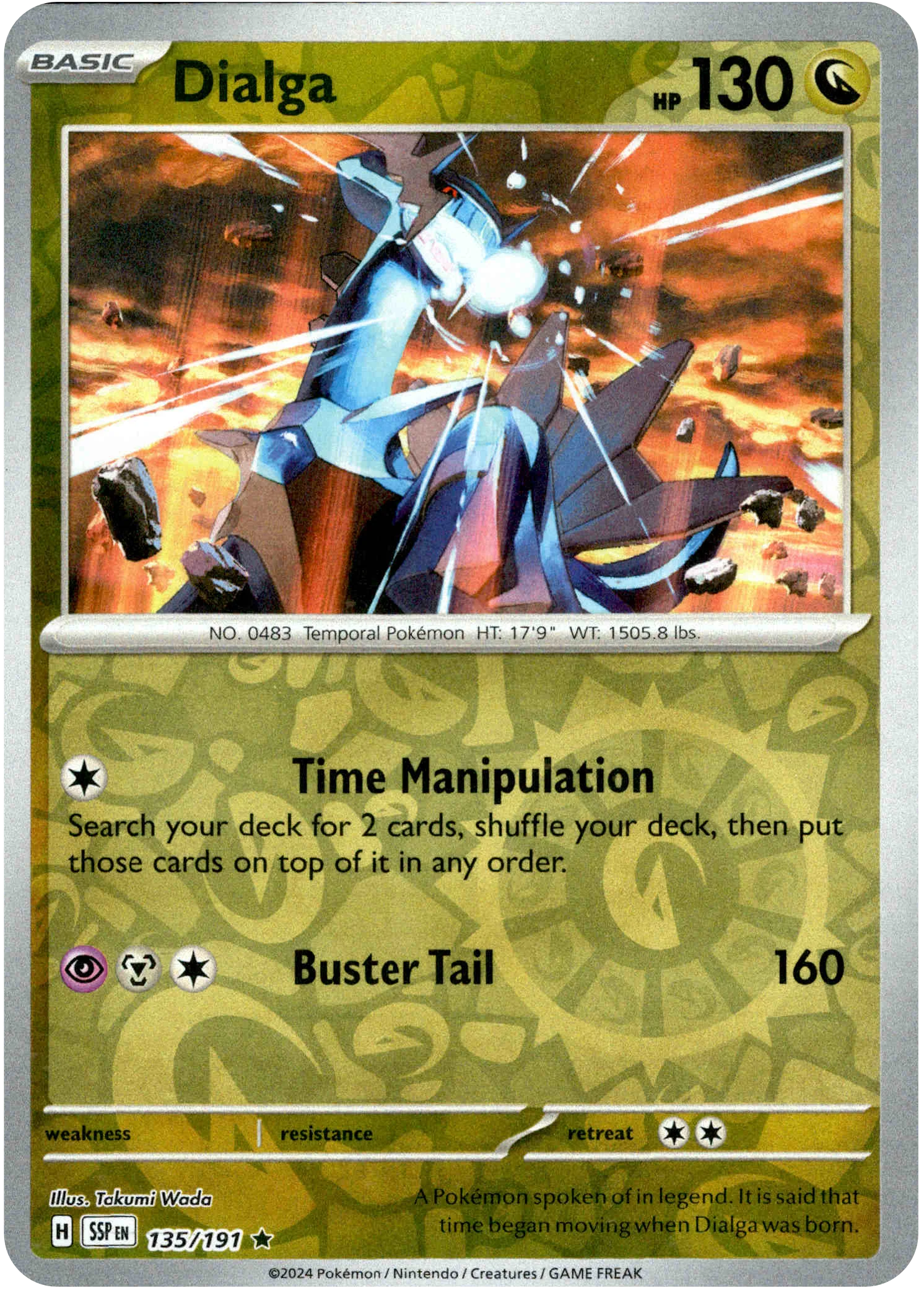 Dialga - 135/191 - Surging Sparks - Reverse Holo