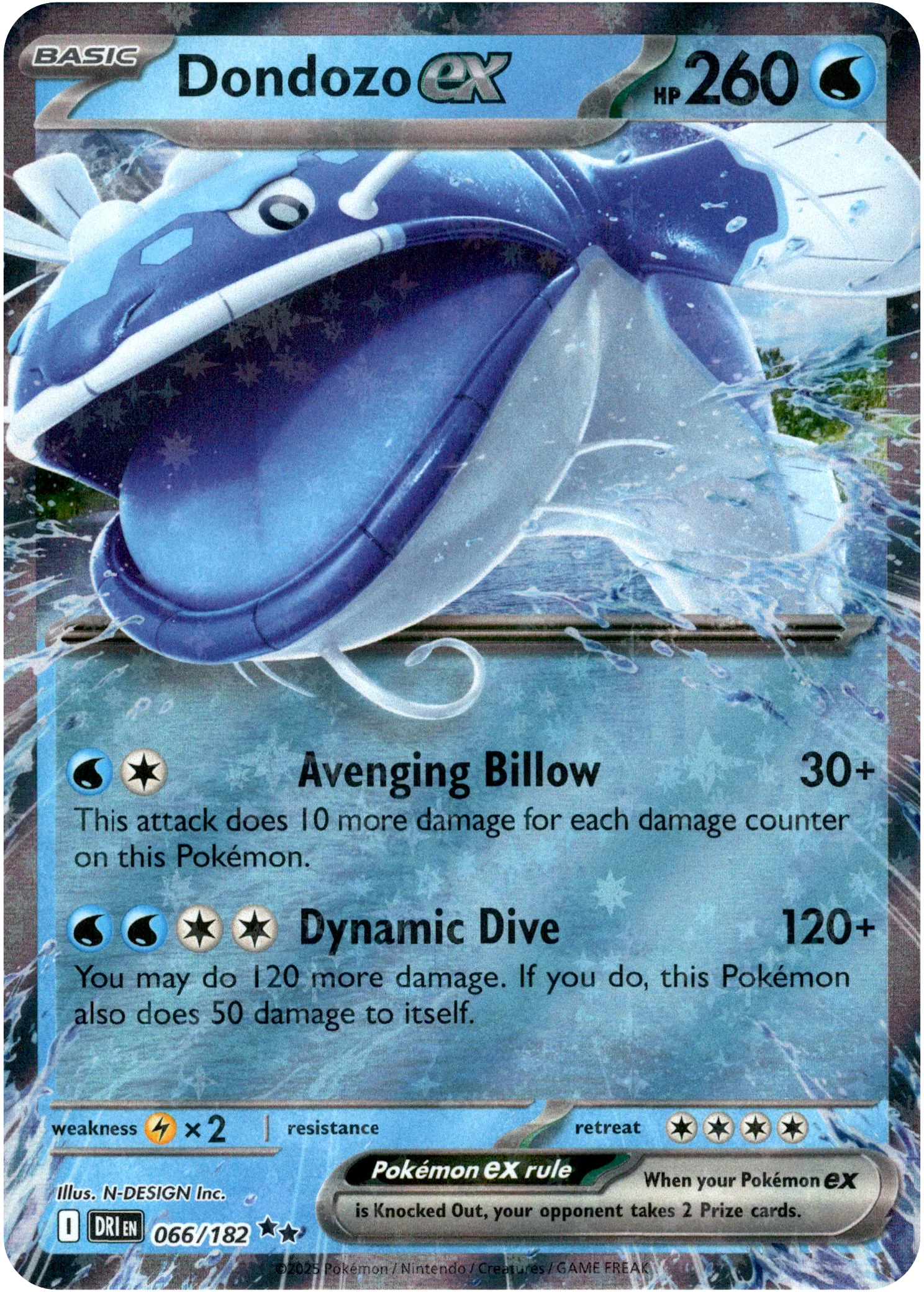 Dondozo ex - 066/182 - Destined Rivals - Holo