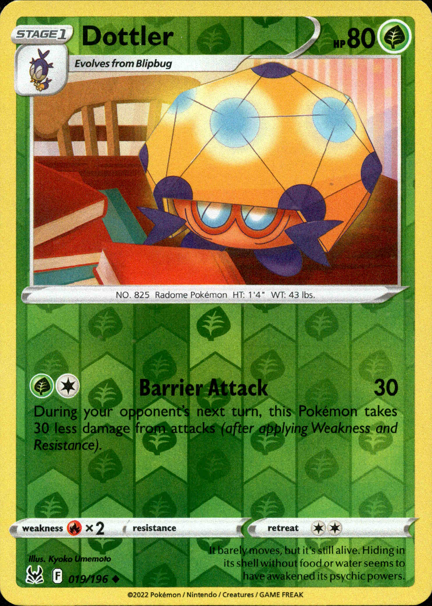 Dottler - 019/196 - Lost Origin - Reverse Holo