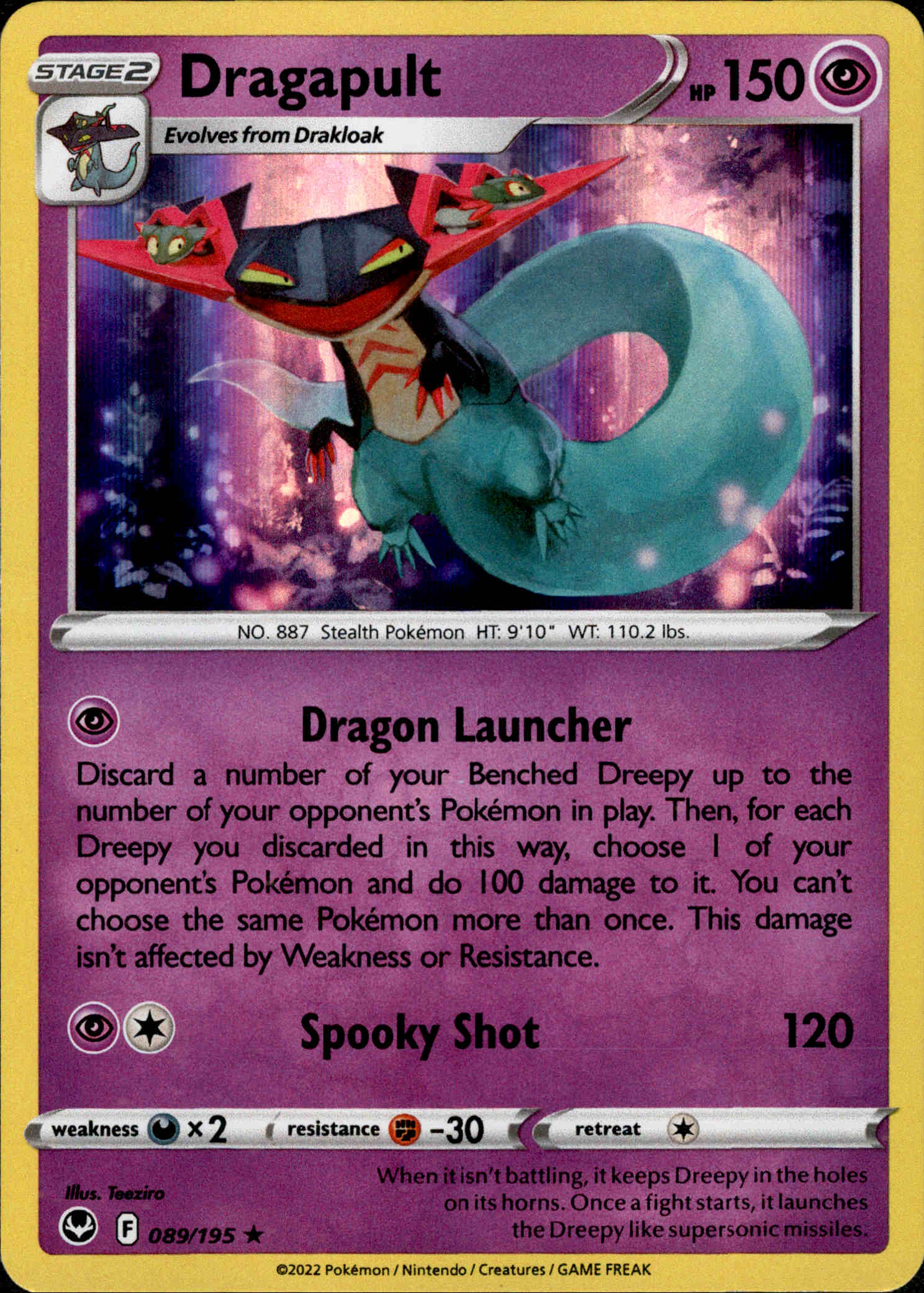 Dragapult - 089/195 - Silver Tempest - Holo
