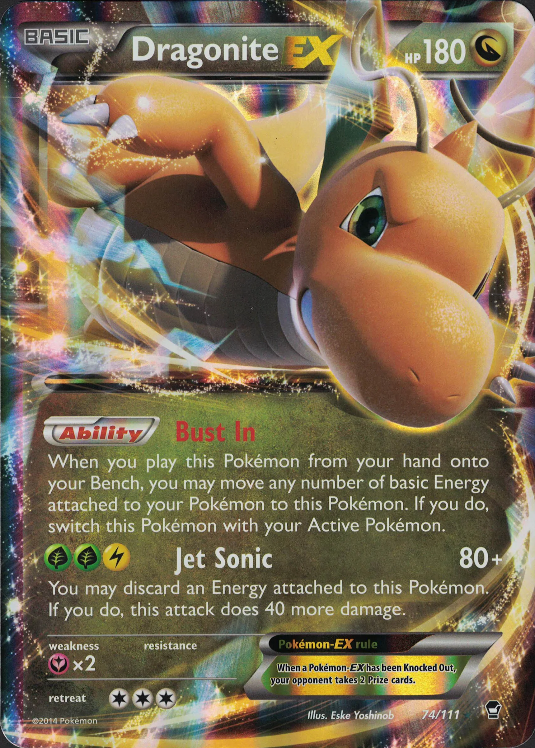 Dragonite EX - 74/111 - Jumbo Card