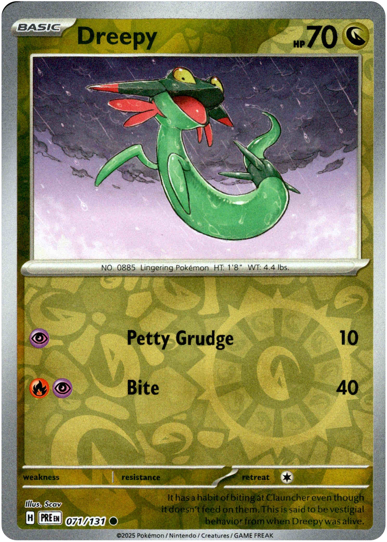 Dreepy - 071/131 - Prismatic Evolutions - Reverse Holo