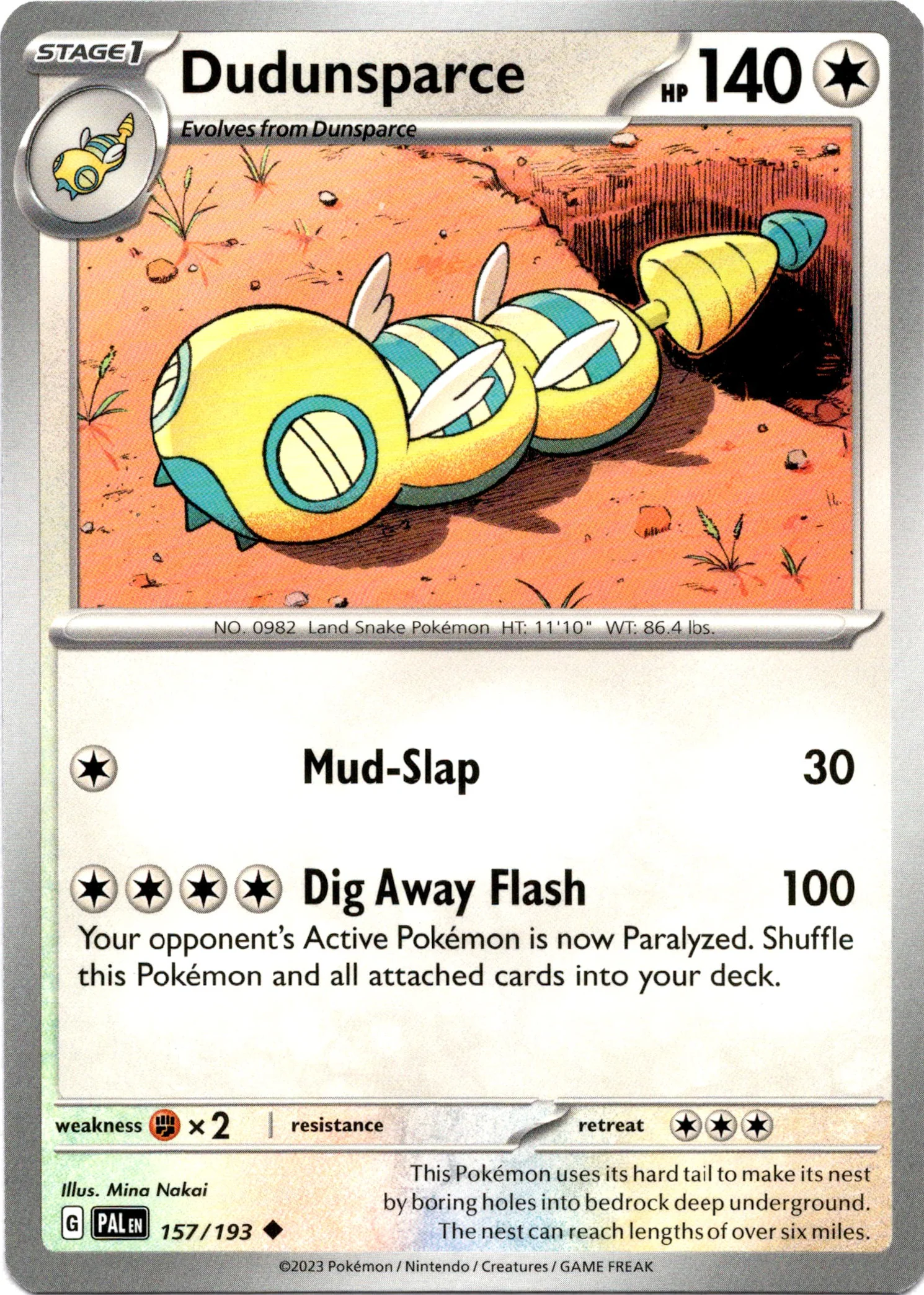 Dudunsparce - 157/193 - Paldea Evolved