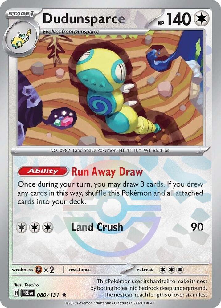 Dudunsparce (Poke Ball Pattern) - 080/131 - Prismatic Evolutions - Holo