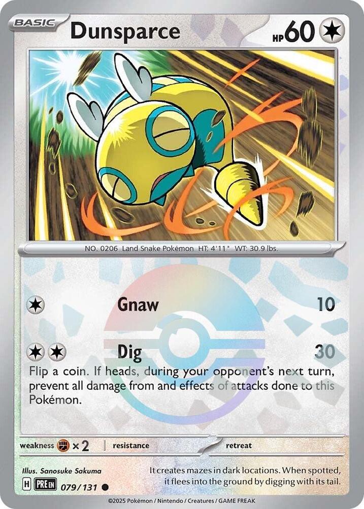 Dunsparce (Poke Ball Pattern) - 079/131 - Prismatic Evolutions - Holo