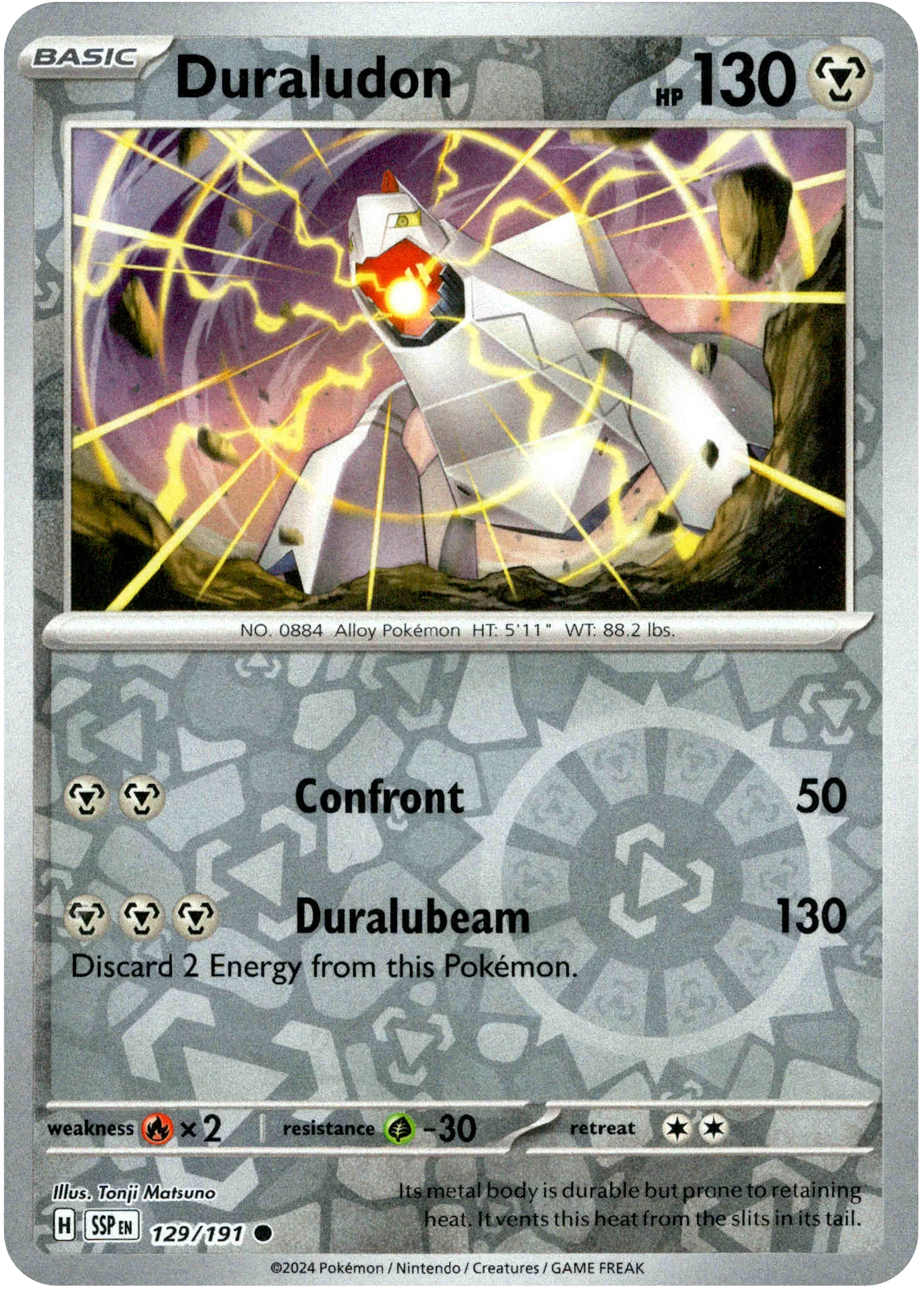 Duraludon - 129/191 - Surging Sparks - Reverse Holo