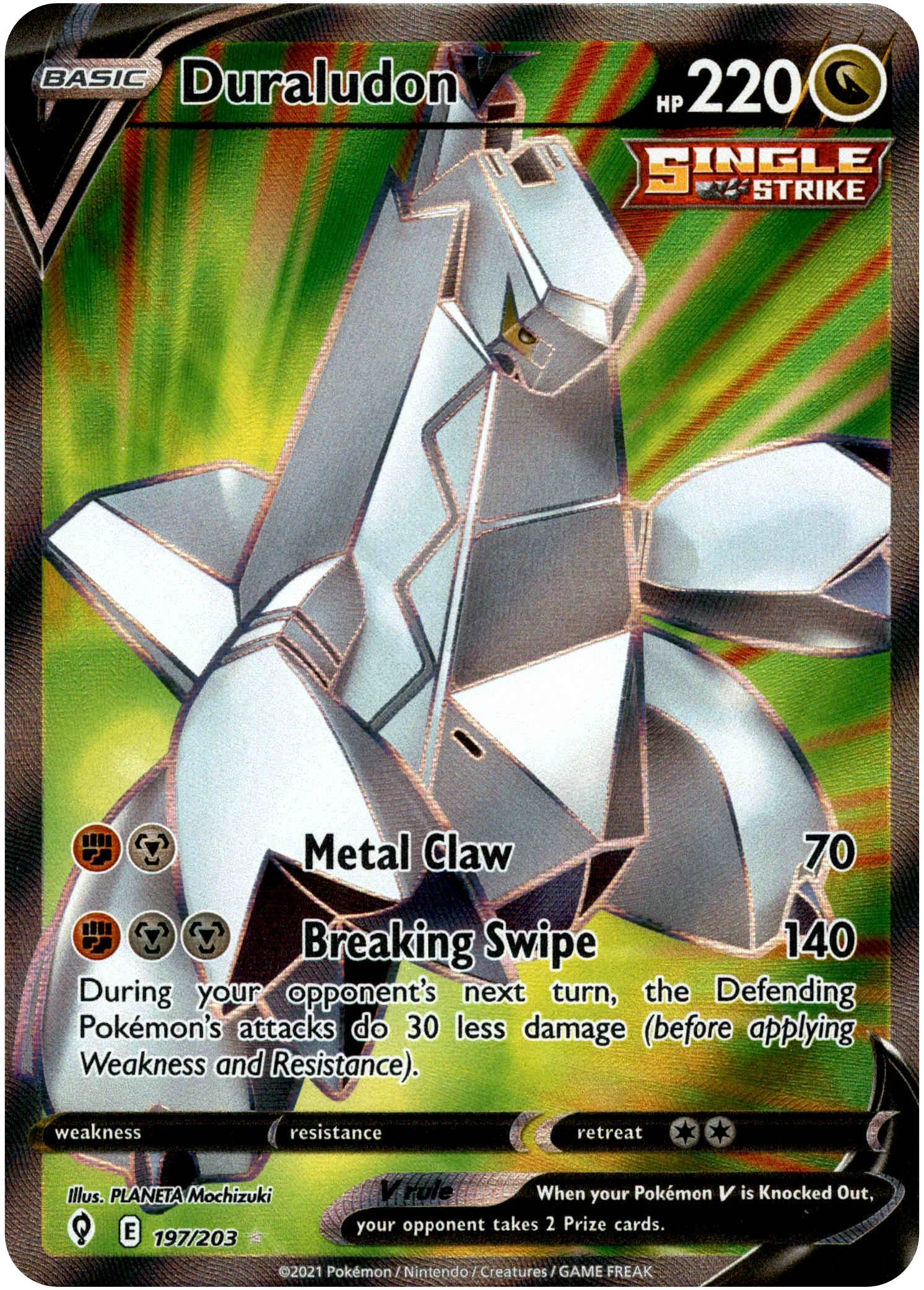 Duraludon V Full Art - 197/203 - Evolving Skies - Holo